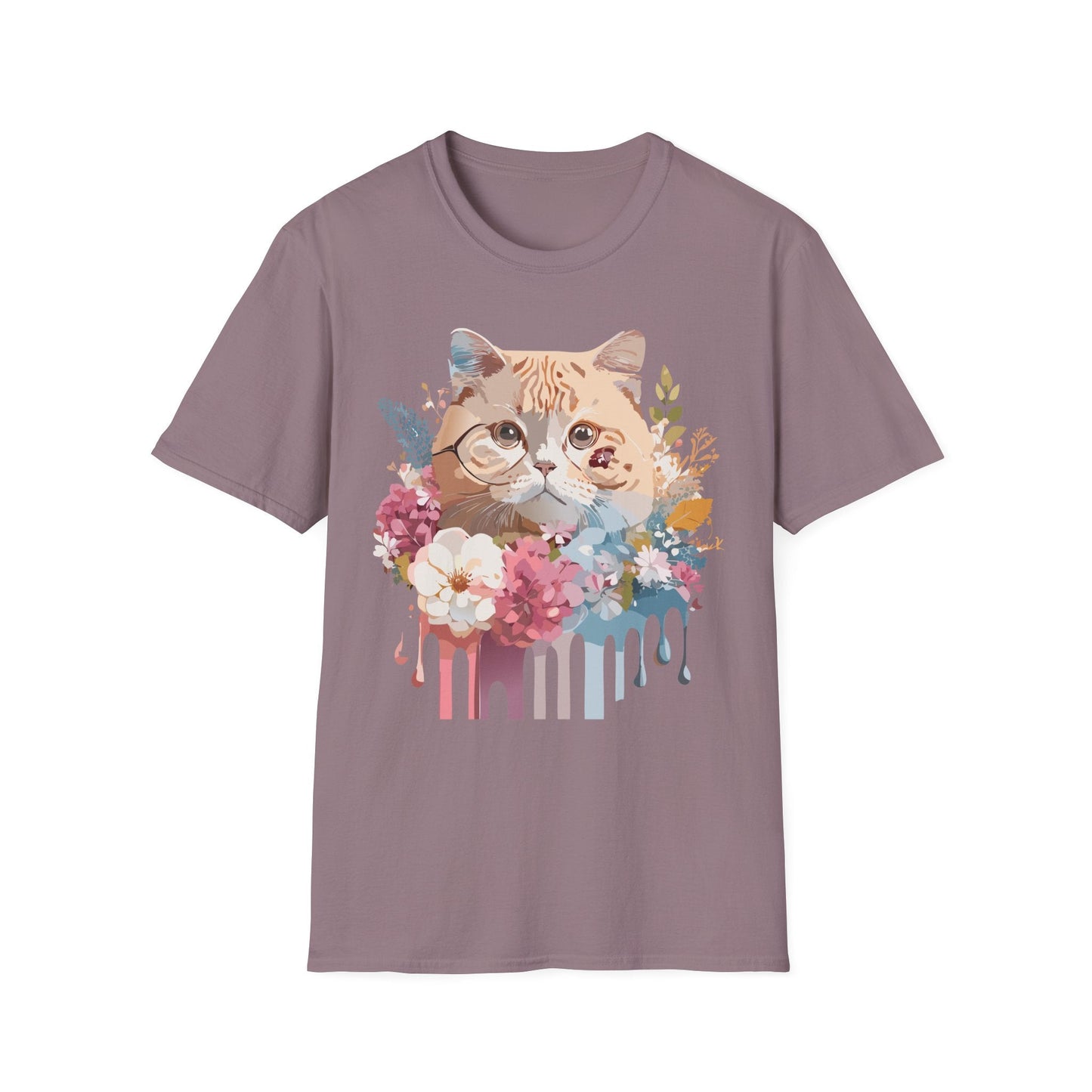 Cat Shirt Unisex Cat Tee Kitten Print Softstyle Gildan 64000
