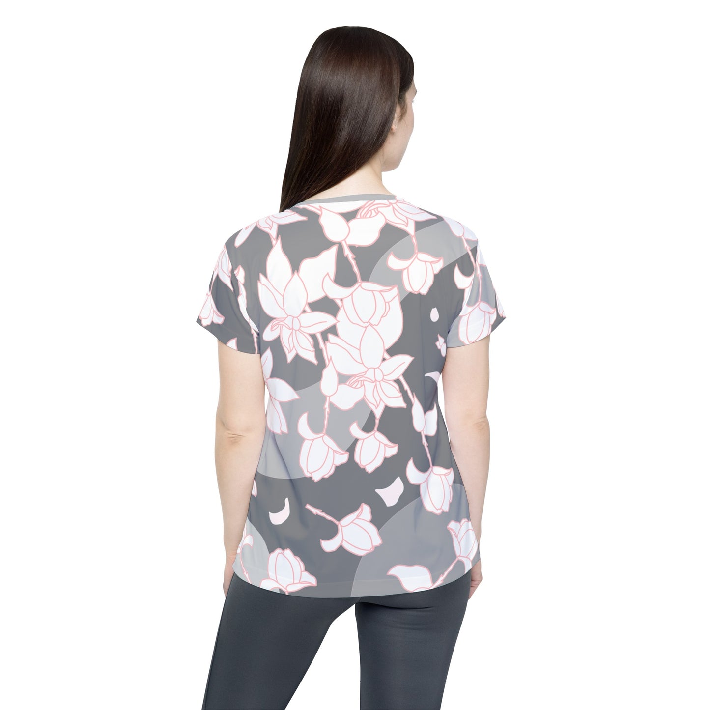 Camiseta de poliéster con estampados florales