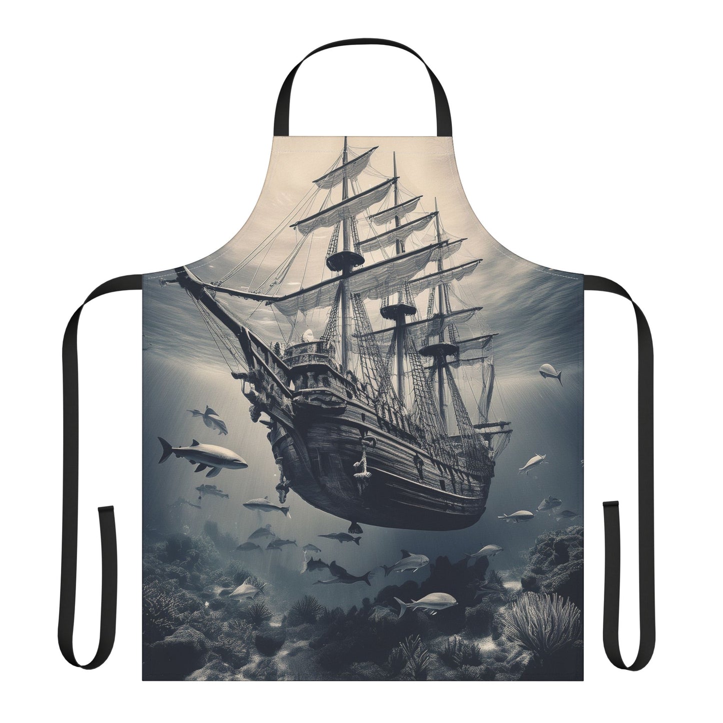 Ship 100% Polyester Stain-resistant 31.5 x 25.6 | Art Print Canvas Apron 5
