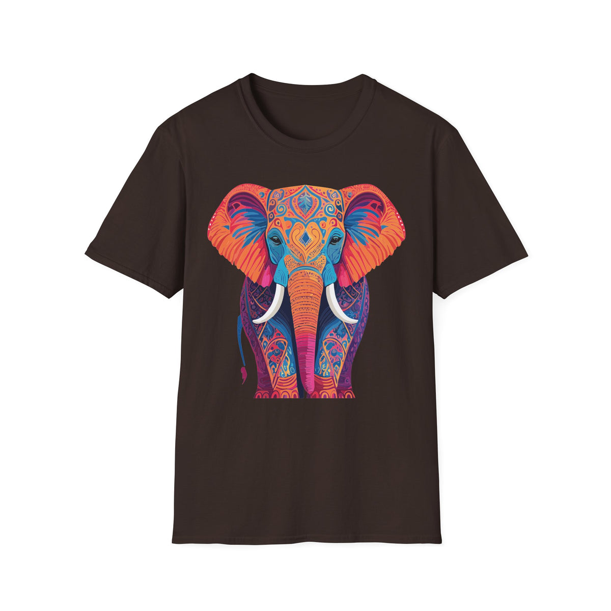Colorful Mandala Elephant T-Shirt | Boho Animal Graphic Tee