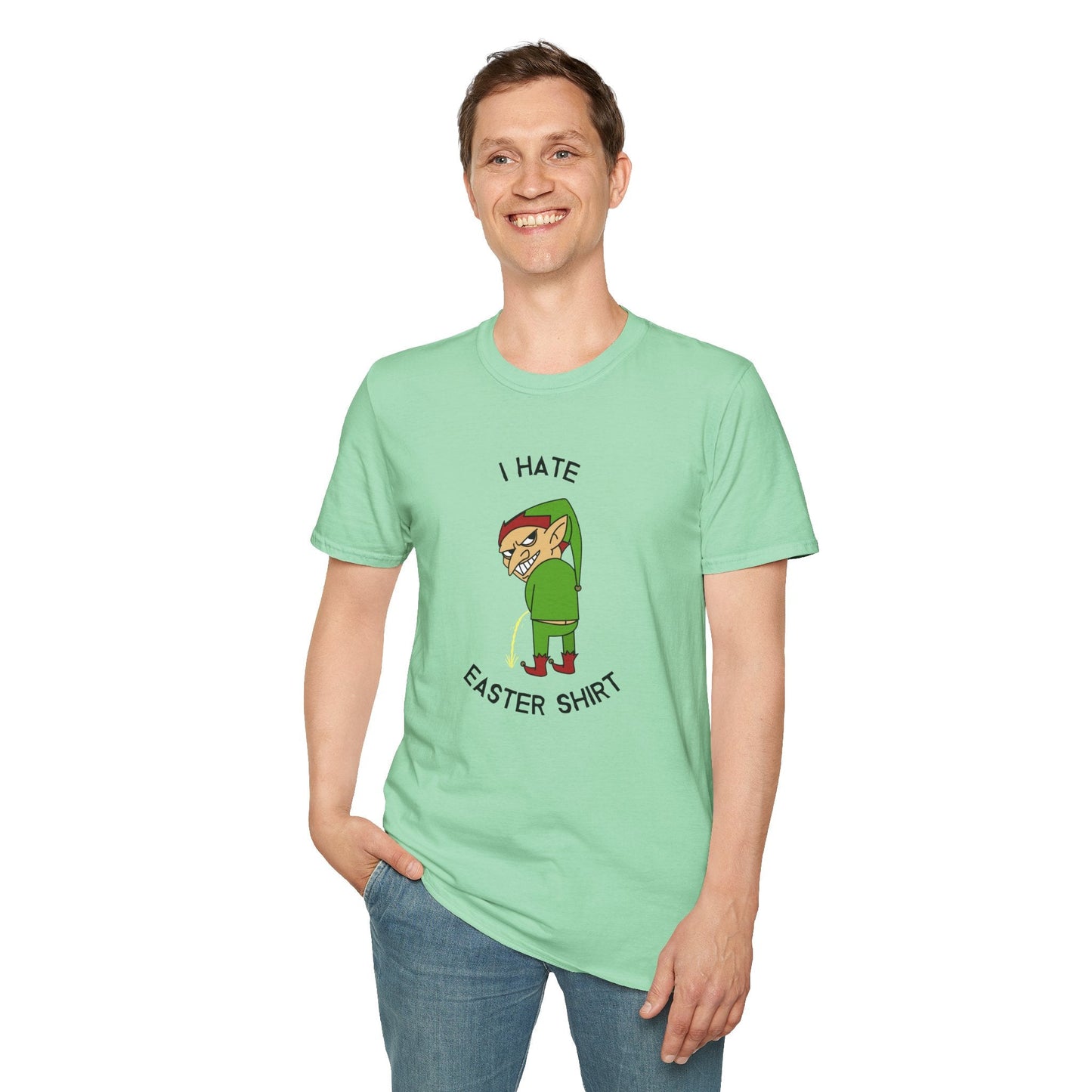 Unisex Easter T Shirt With Art Design Softstyle 100 Percent Ring Spun Cotton Lightweight Tee