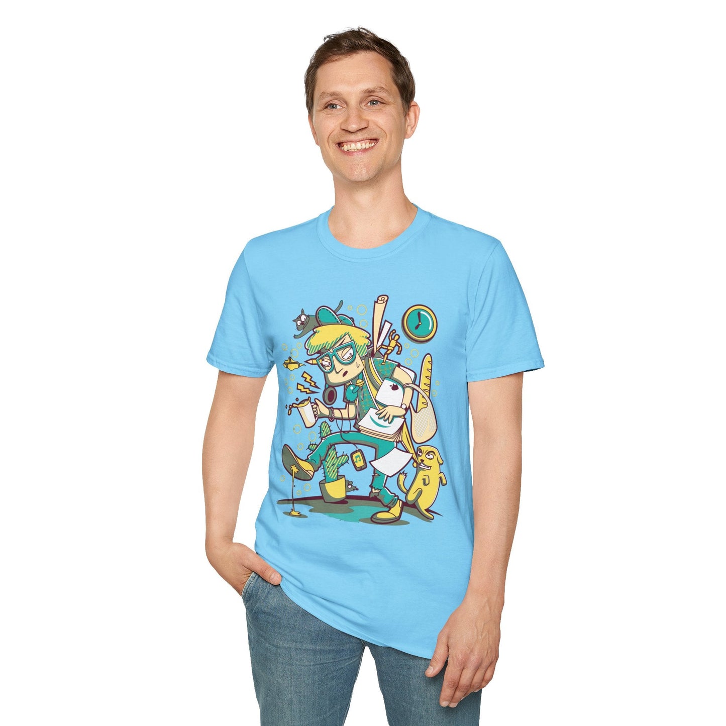 Cartoon T Shirt Animation T Shirt Funny Tee Shirt Unisex Gildan Softstyle 64000 Cotton Tee