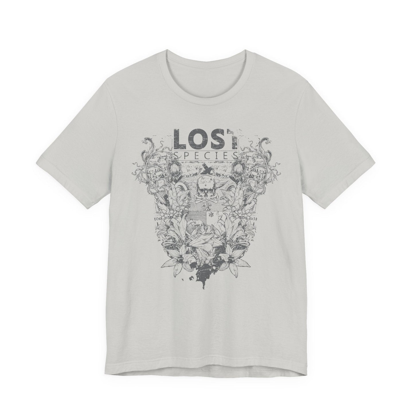 Lost Species Tee Floral Wildlife Illustration Rock Band T-Shirt A-7