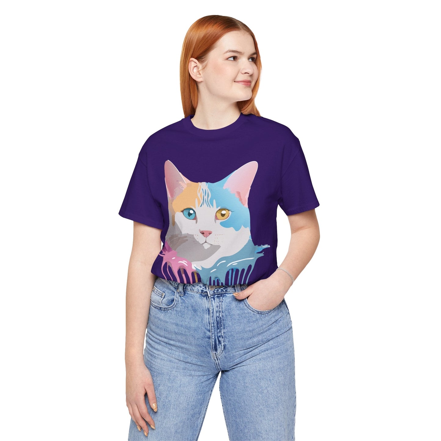 Unisex Cat Shirt Graphic Tee With Vintage Adelpha Art Design