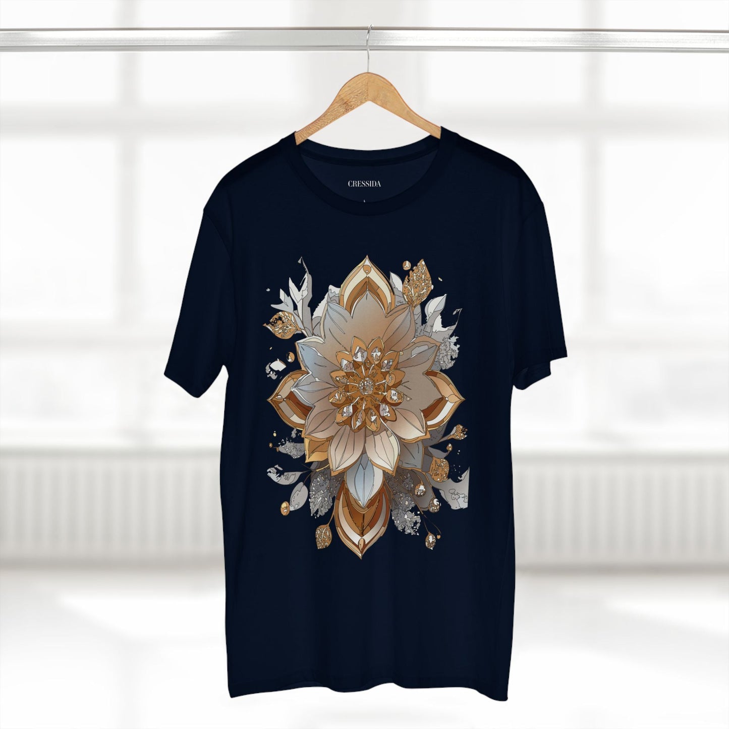 Floral Graphic T-Shirt Unisex 100 Cotton Art Design with Antique Flowers Tee 2
