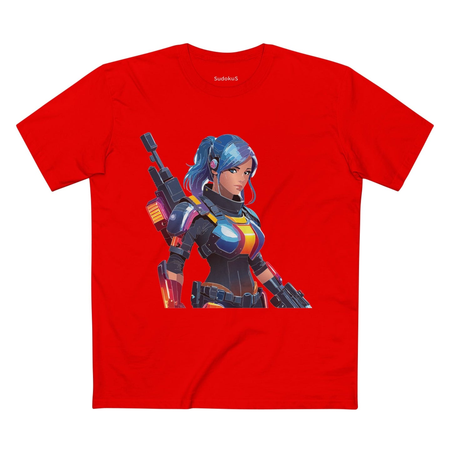 Army-woman Graphic Unisex 100 Cotton Staple Tee 5