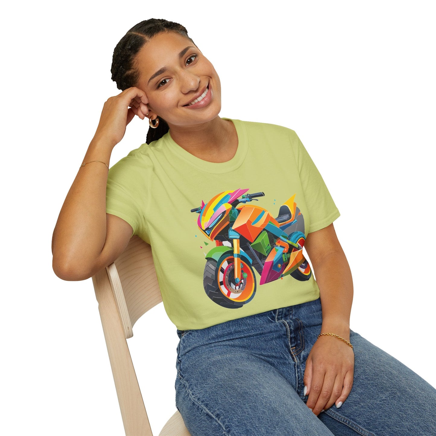 Unisex Bike T Shirt Moto Shirt MTB T Shirt With Art Design Softstyle Cotton Tee For Enthusiasts