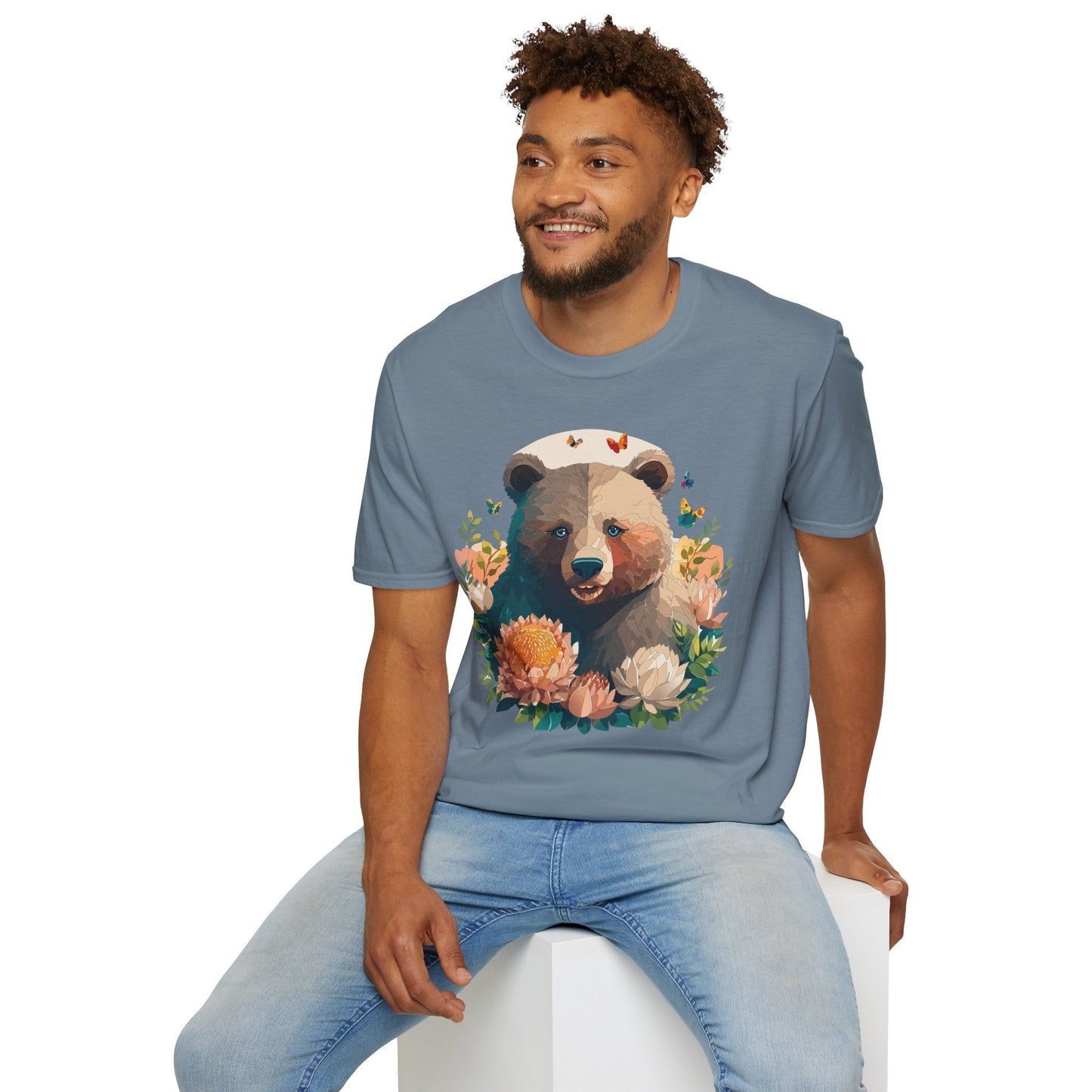 Bear T Shirt Unisex Teddy Bear Shirt Softstyle 100 Percent Ring Spun Cotton Tee Essentials