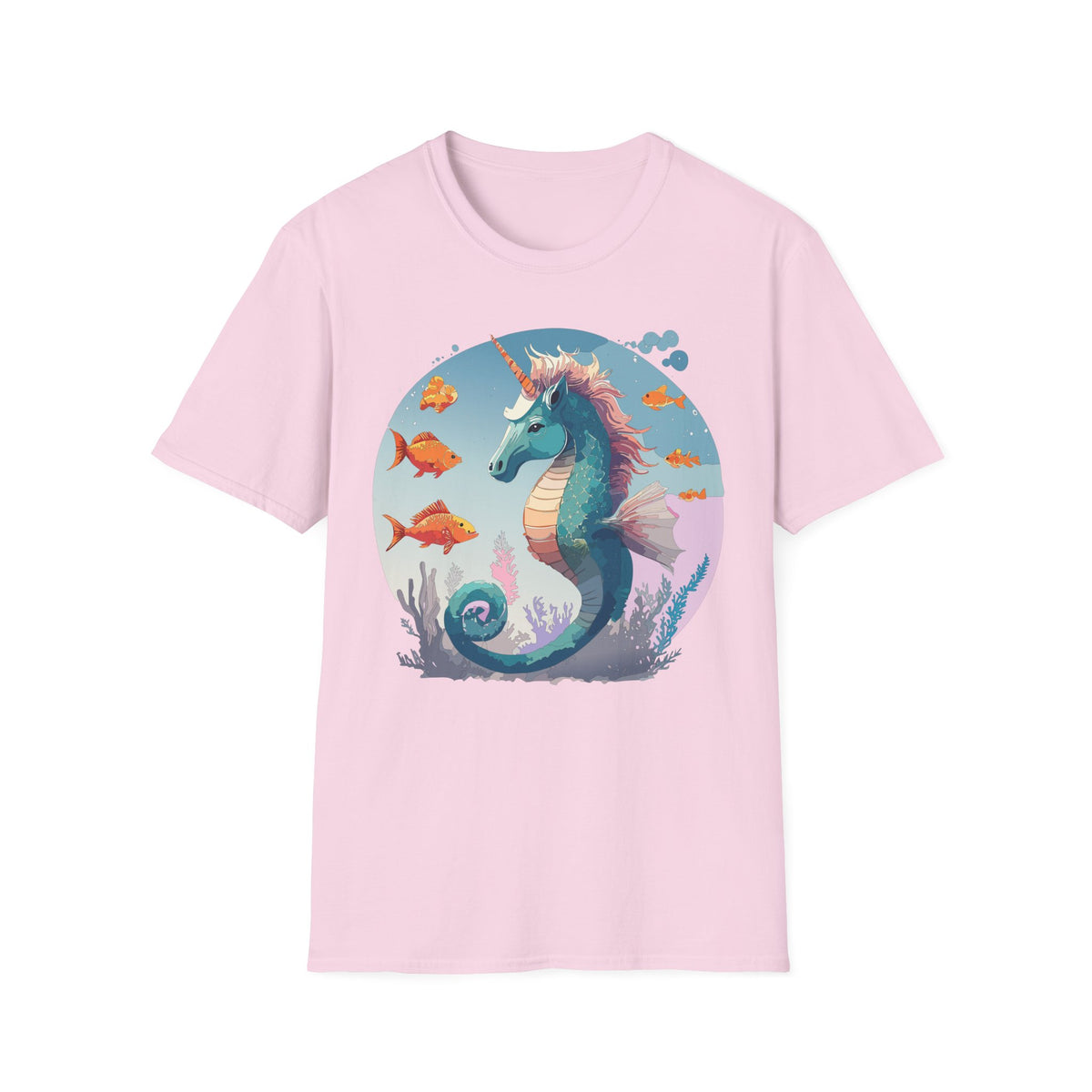 Sea Unicorn Seahorse T-Shirt | Nautical Mythical Creature Tee