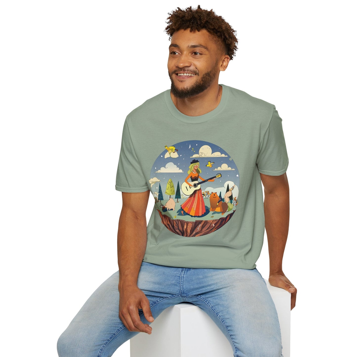 Womens Graphic T Shirt Art Design Tee Unisex SoftStyle Gildan 64000 100 Percent Cotton