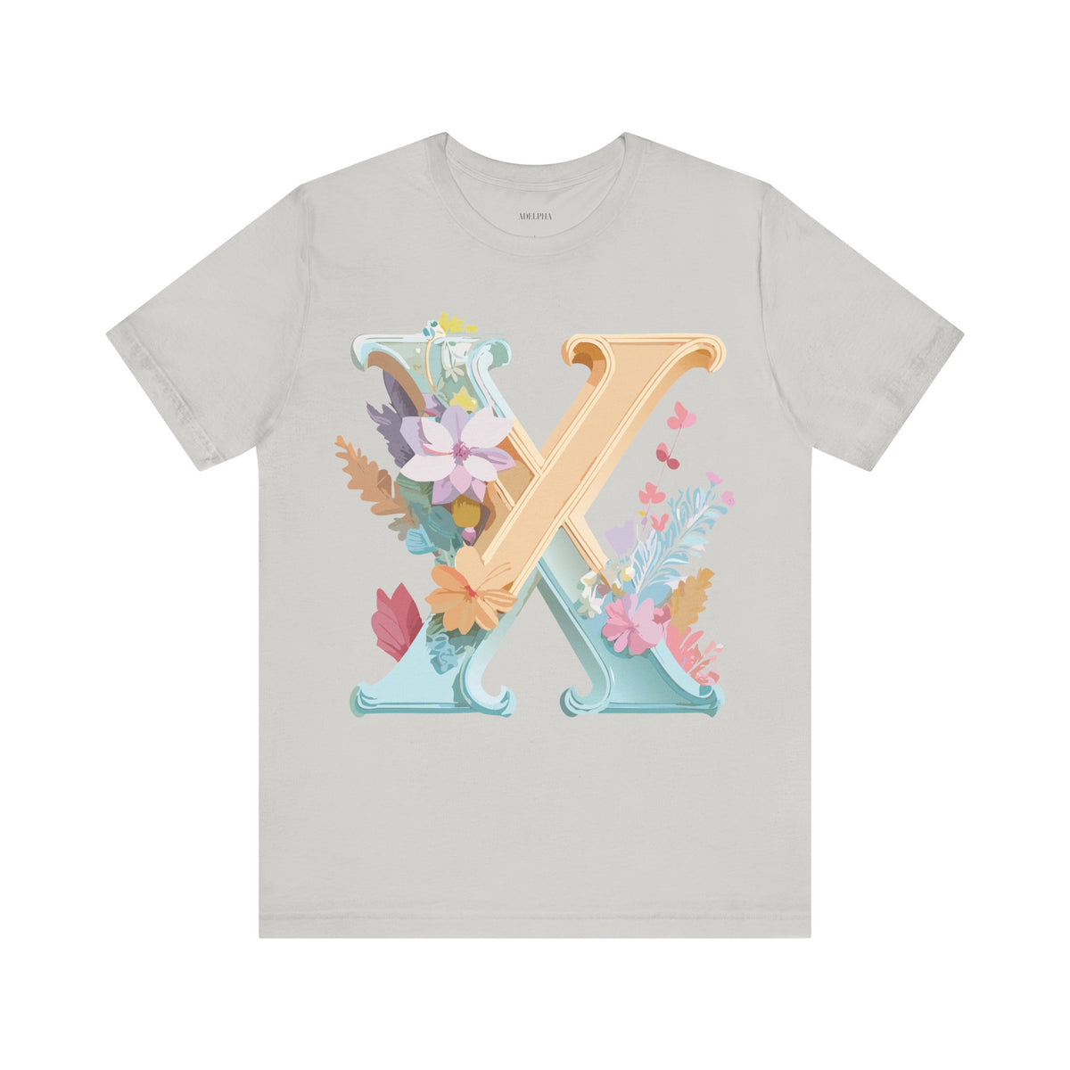 Letter X Graphic Unisex Cotton Bella+Canvas Tee with Art Letter Design