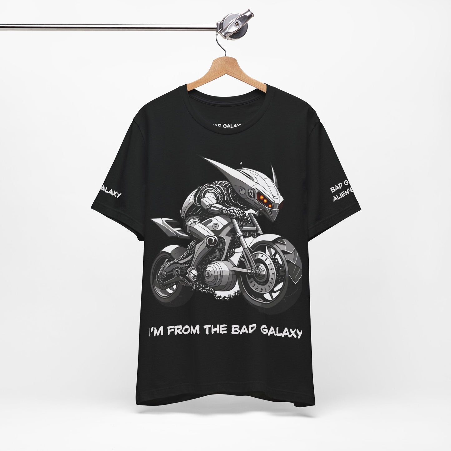 Tee Shirt With Alien From Bad Galaxy Made To Order 100 Percent Cotton Eco Friendly Print