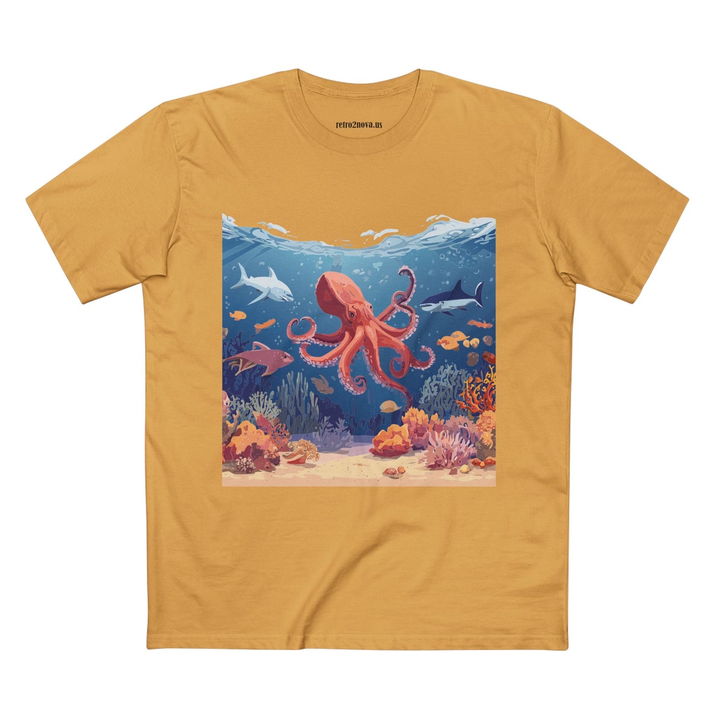 Ocean Shirt Ocean Pacific OP 18 Unisex Premium Cotton Art Tee With Original Art Design Retro2Nova
