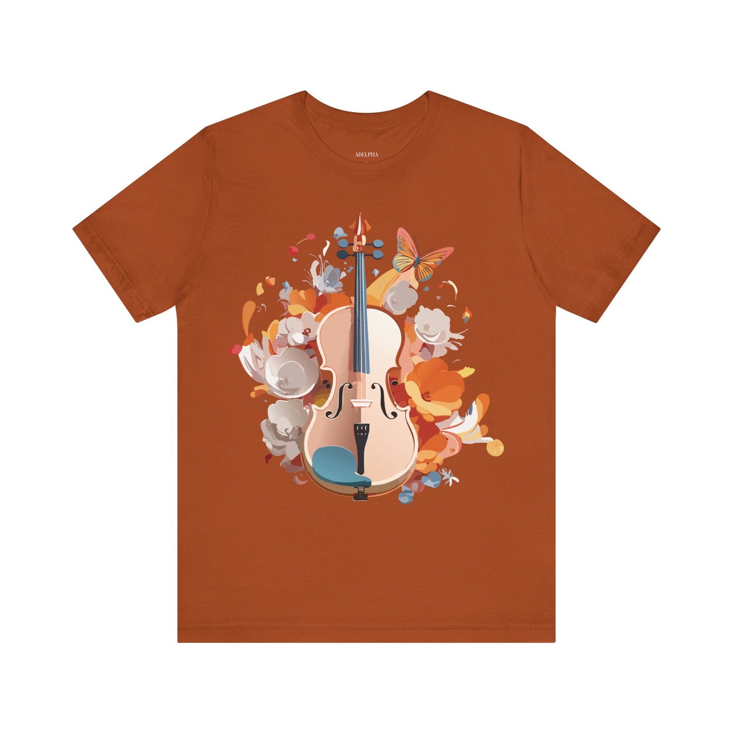 Music Graphic Unisex 100 Cotton Vintage Art with Musical Elements Tee 8