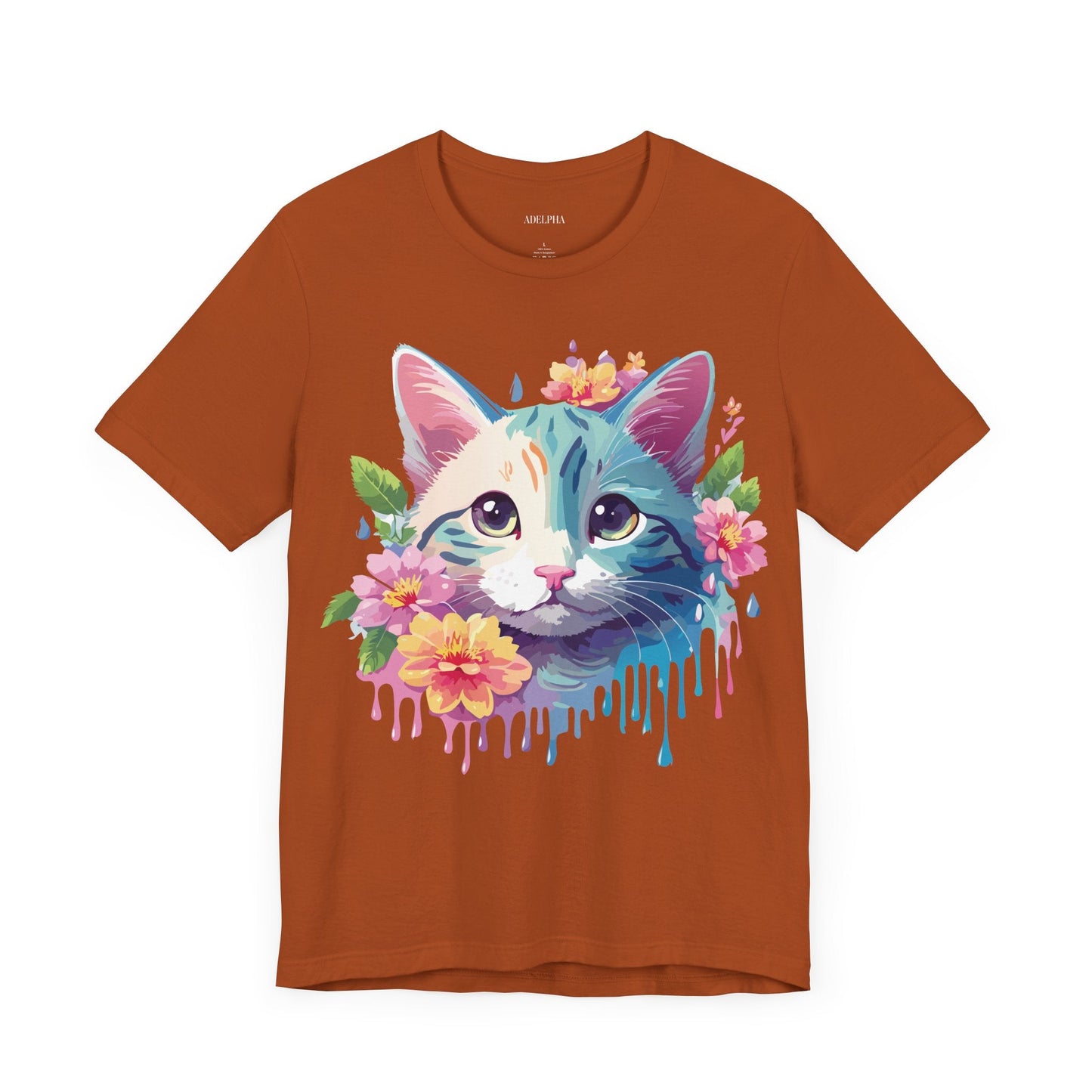 Cat Graphic Tee Unisex Shirt Adelpha Vintage Inspired Short Sleeve
