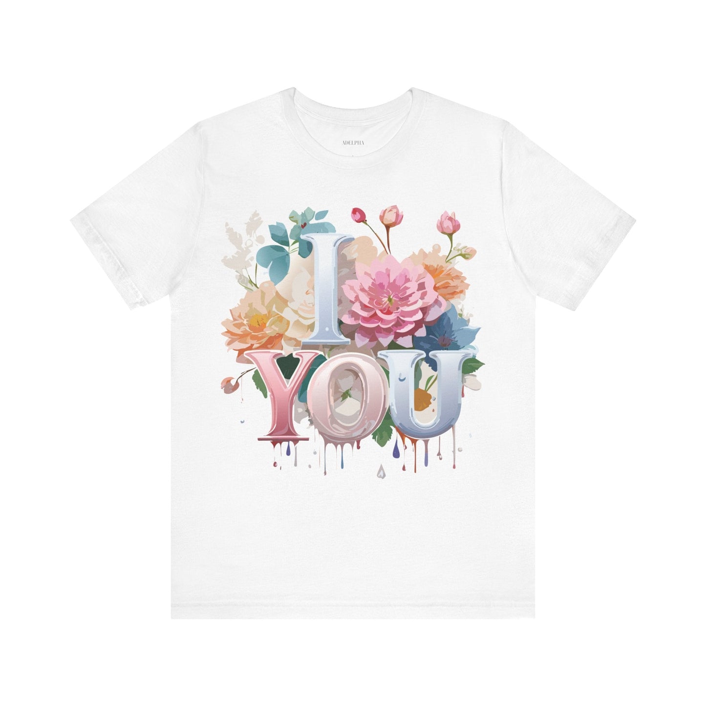 Valentine Day Graphic Unisex 100 Cotton Vintage Artwork with Love and Flower Design Tee 8