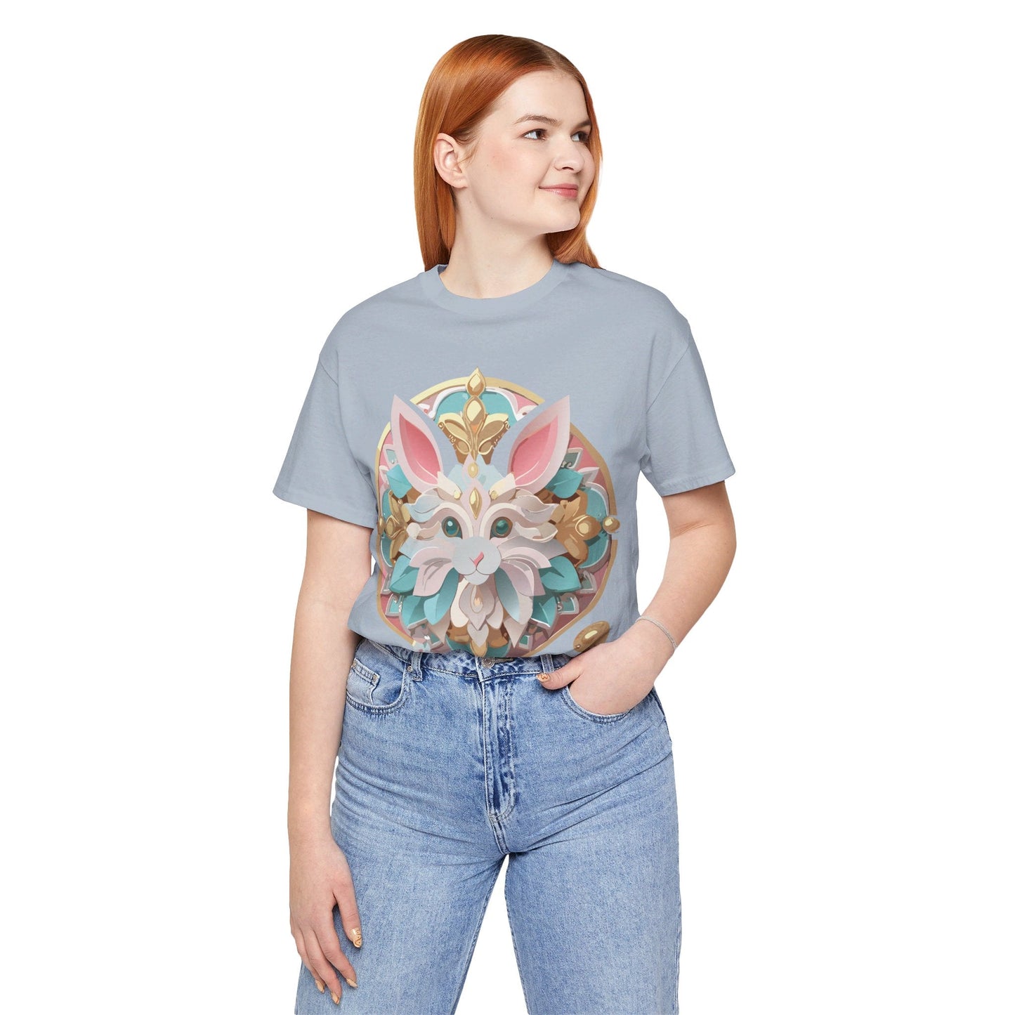 Medallion Graphic Unisex 100 Cotton Vintage Animal Medal Artwork Tee 88