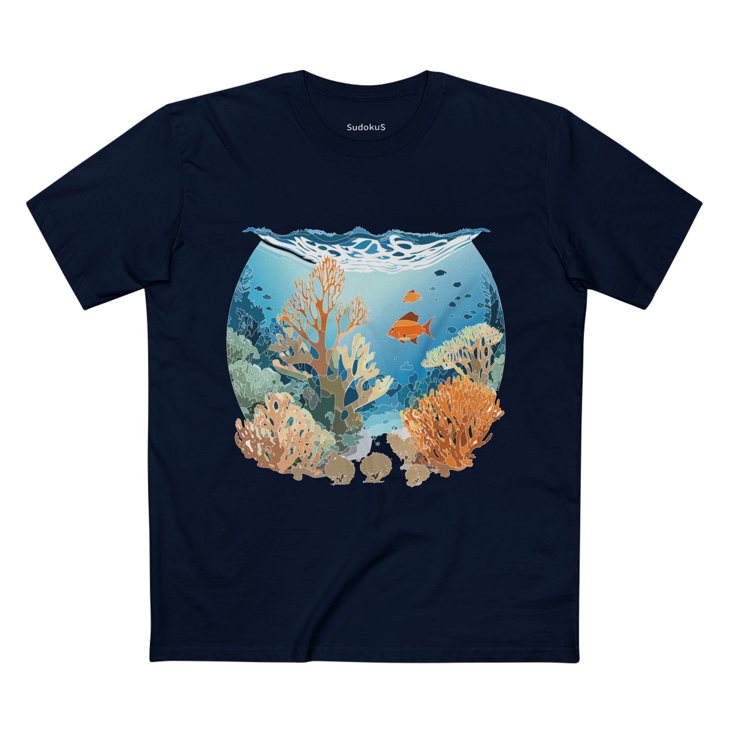 Ocean Coast Graphic Unisex 100 Cotton Staple Tee 1
