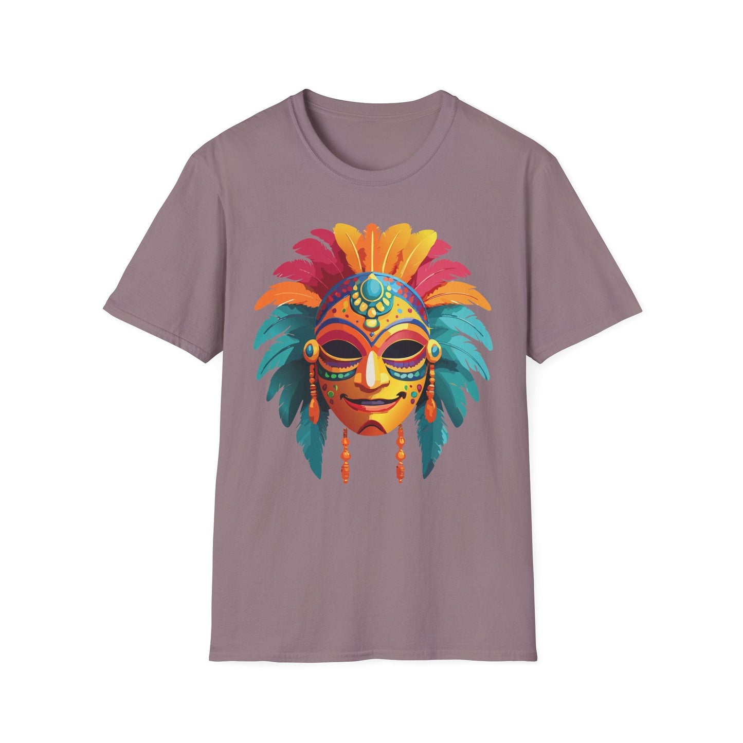Mask Tee Shirt Unisex Softstyle Gildan 64000 100 Percent Ring Spun Cotton Masquerade Tee