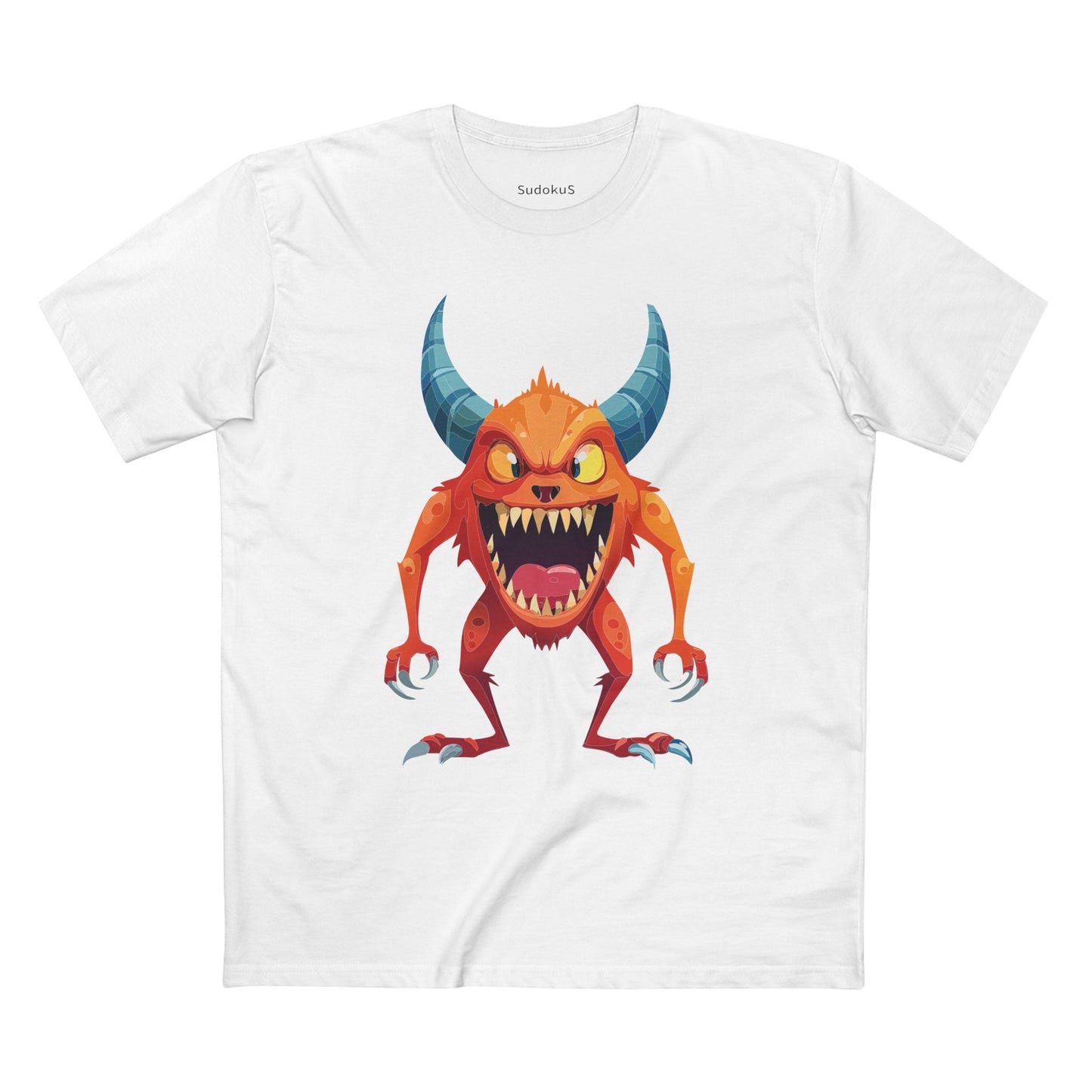 Cartoon Monsters Graphic Unisex 100 Cotton Staple Tee 12