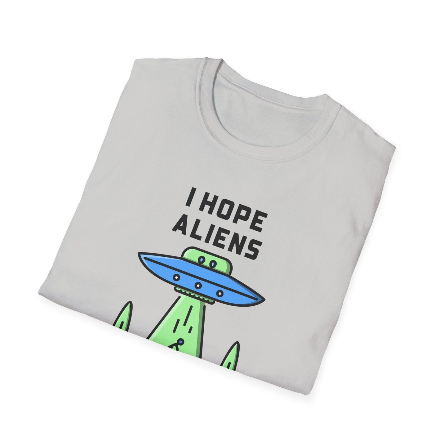 Alien UFO TShirt  I Hope Aliens Believe In Me Cute SciFi Graphic Tee