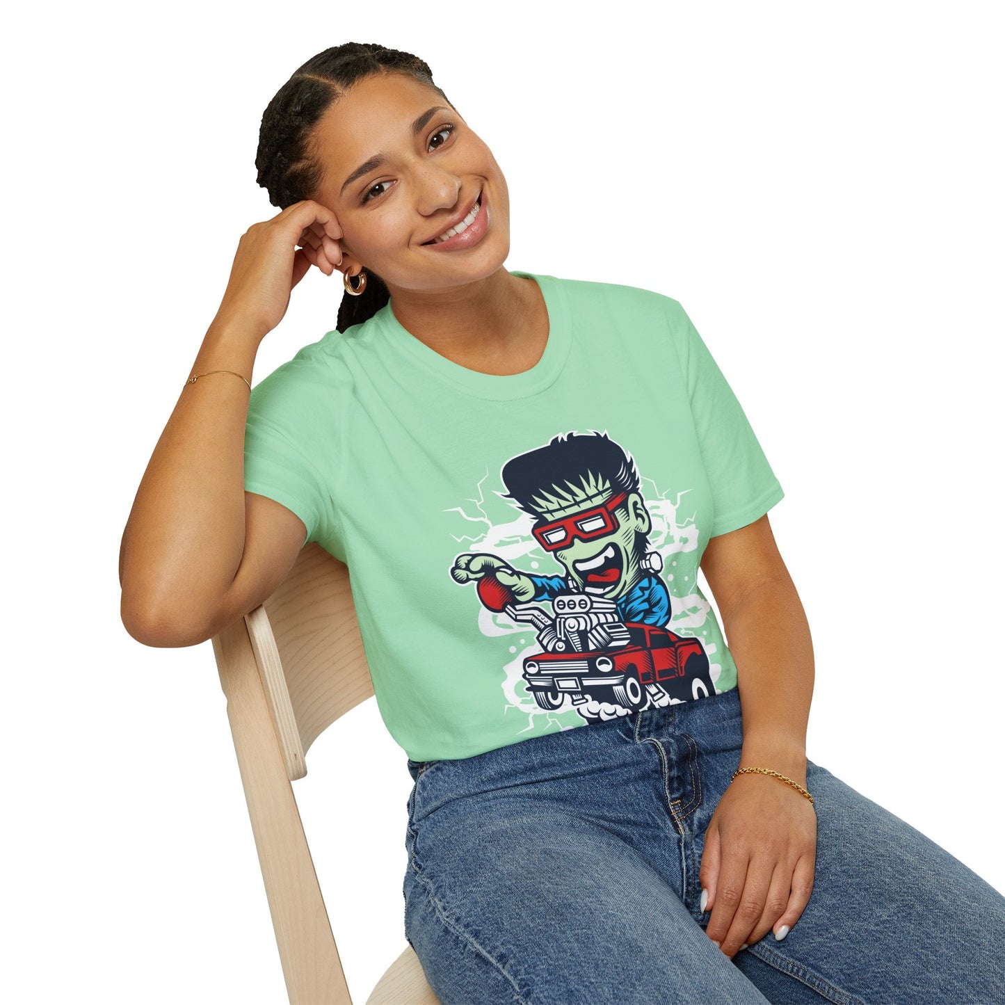 Cartoon T Shirt Animation Tee Funny Unisex Softstyle Gildan 64000 100 Percent Cotton