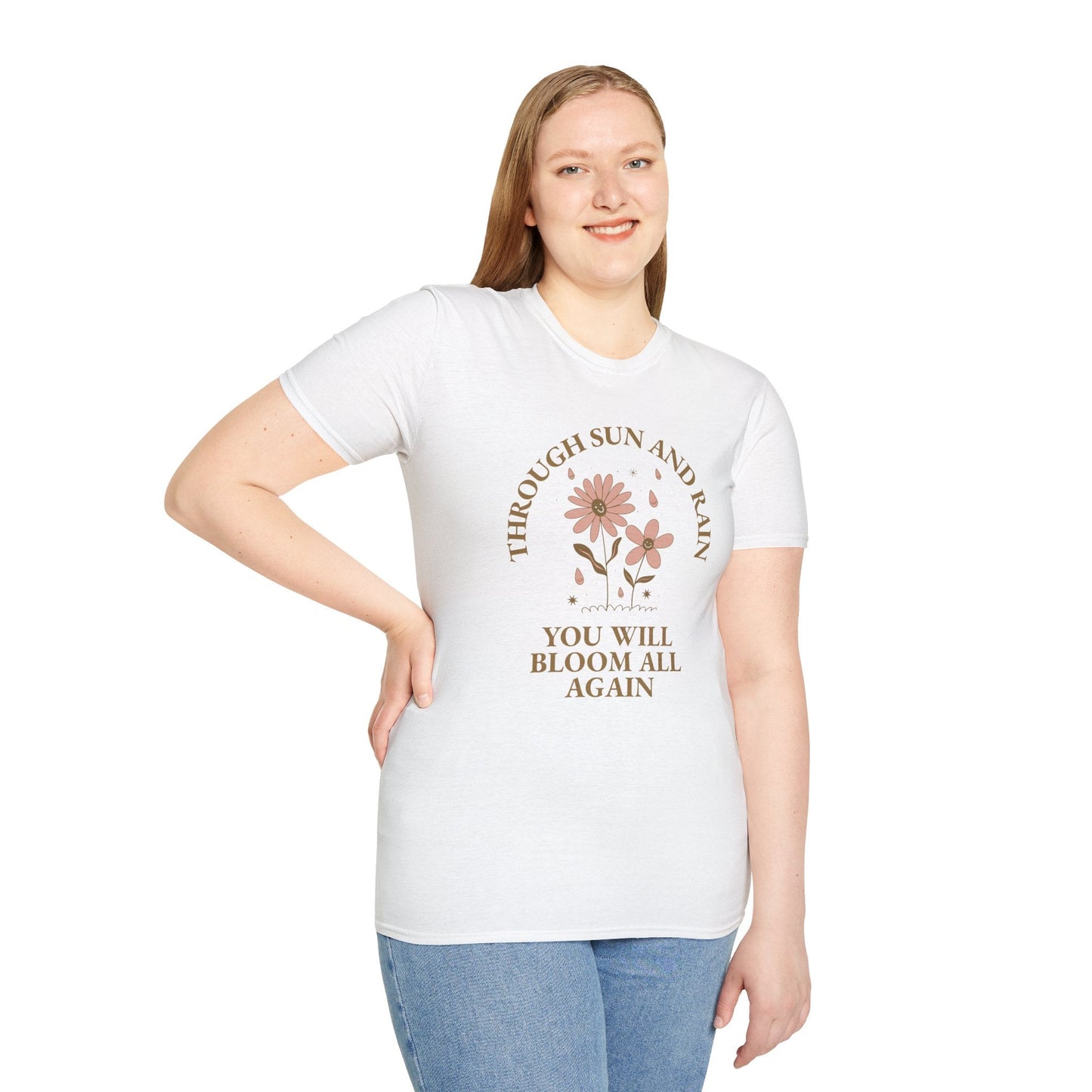 Positive Slogan T Shirt For Everyday Motivation Unisex Tee With Positive Words And Good Quotes Gildan Softstyle 64000
