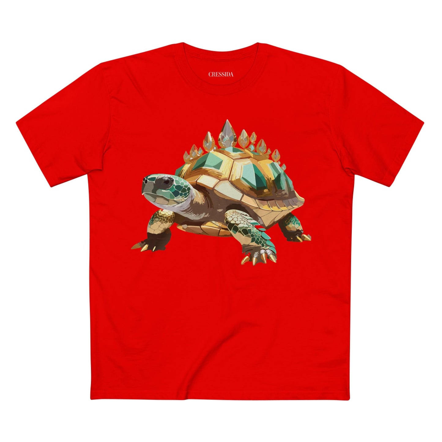 Turtle Graphic Unisex 100 Cotton Tee With Unique Animal Golden Medallion Art Design 34
