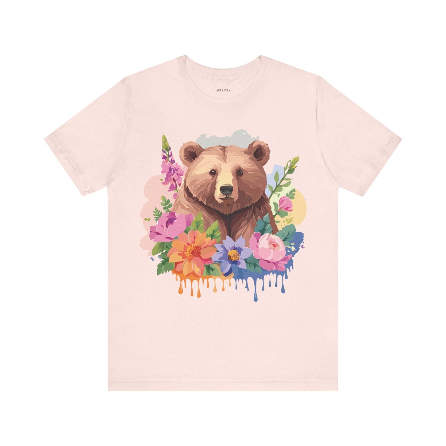 Bear Graphic Unisex 100 Cotton Short Sleeve Art Design Vintage T-Shirt 1