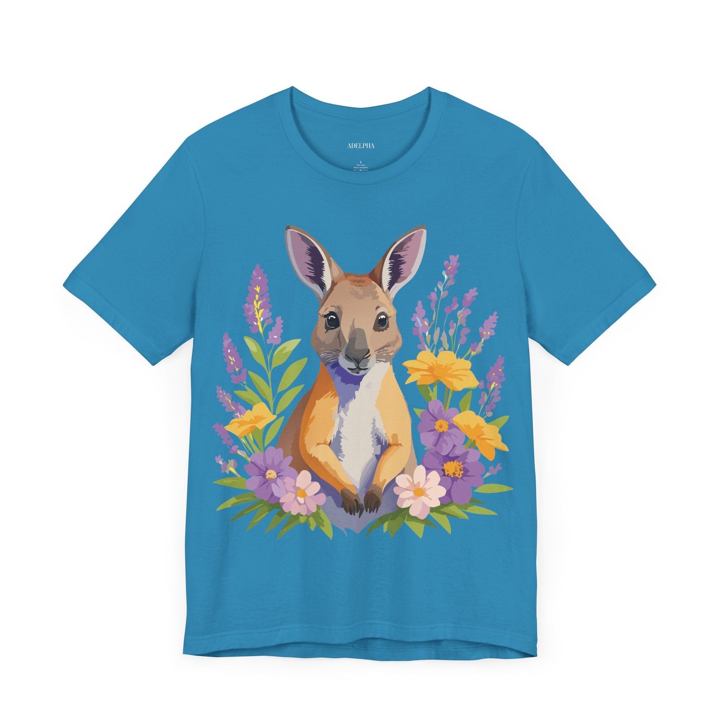 Kangaroo Graphic Unisex 100 Cotton Vintage Animal Artwork Tee 1
