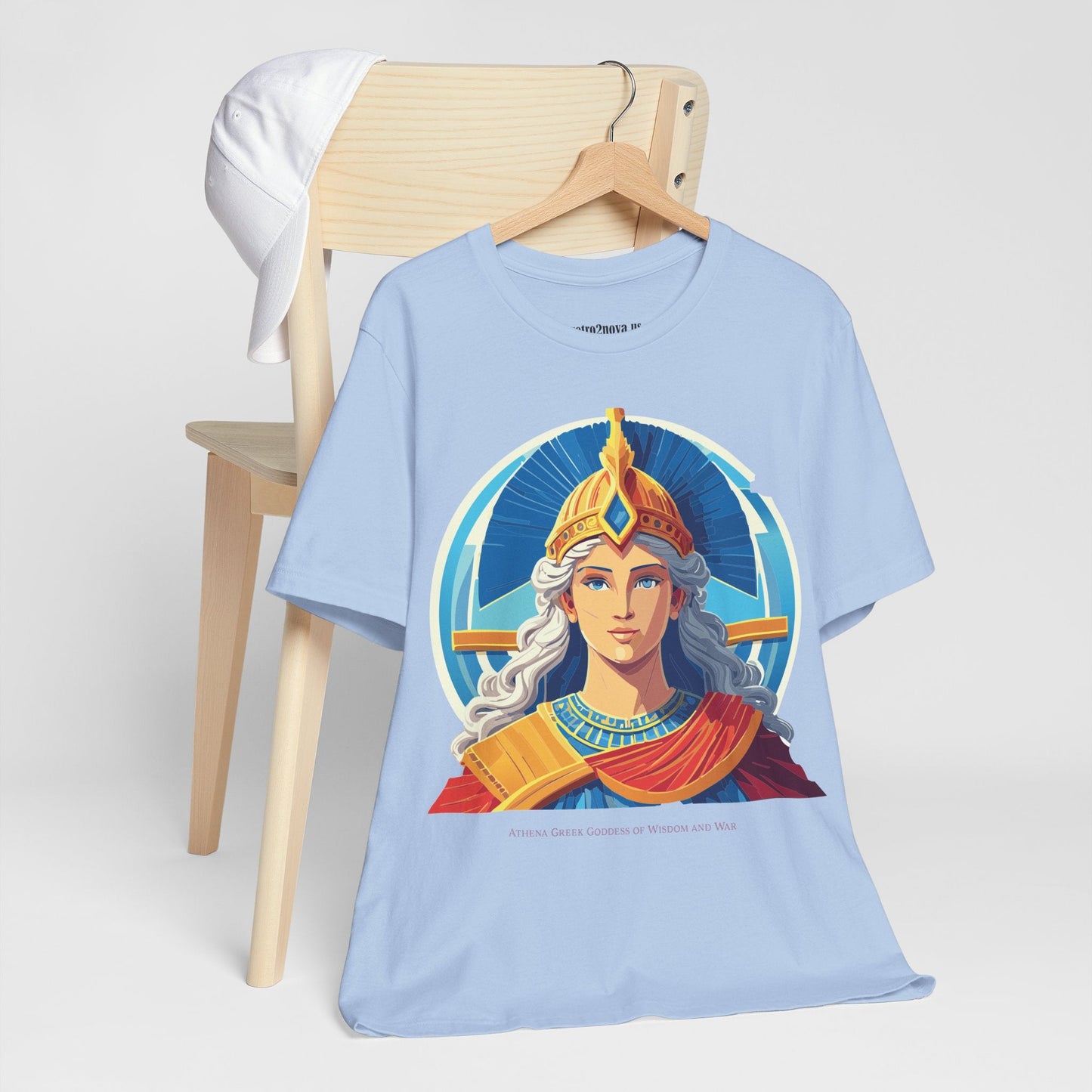 Athena Goddess Graphic Cotton T Shirt Unisex Tee by Retro2Nova Original Art Vintage Inspired