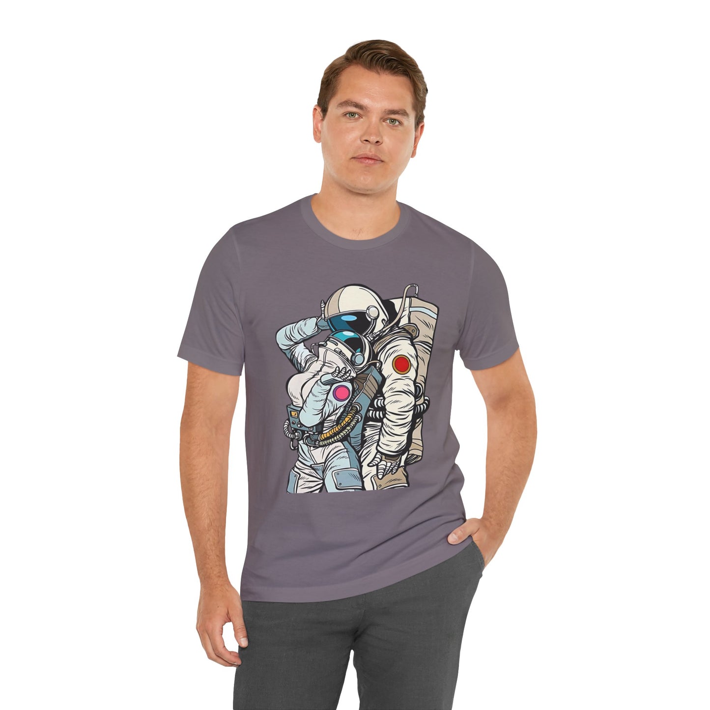 Unisex Astronaut T-shirt, Space Lovers Tee, Cosmic Top, Astronaut Graphic Tee, Cosmos Graphic T-Shirt, Love Shirt Art T-Shirt