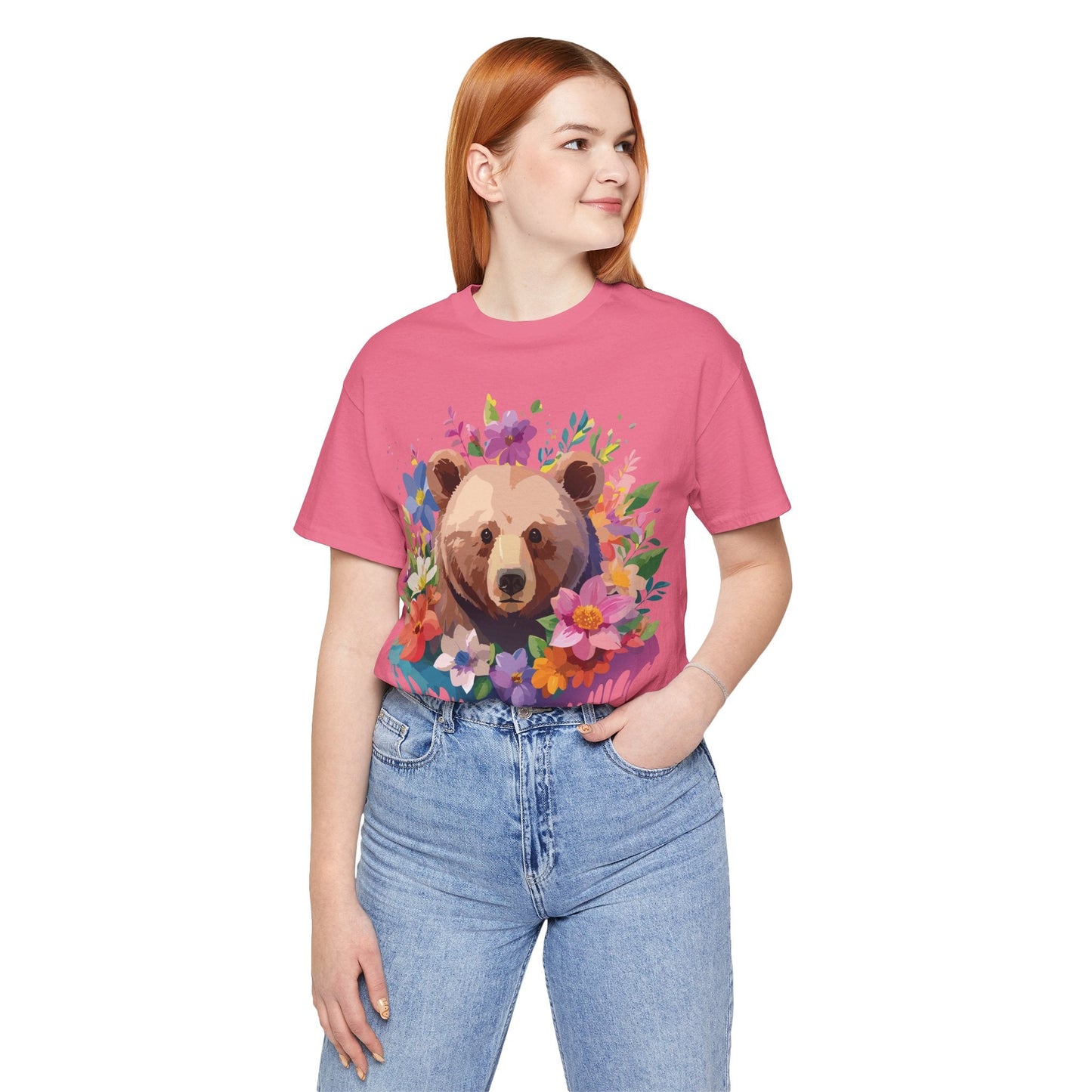 Bear Graphic Tee Adelpha Unisex Vintage Inspired Short Sleeve Shirt