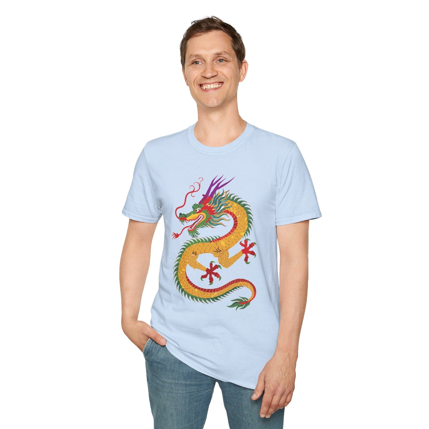 Dragon T Shirt Unisex Dragon Shirt Animal Design Softstyle Ring Spun Cotton Tee Comfort