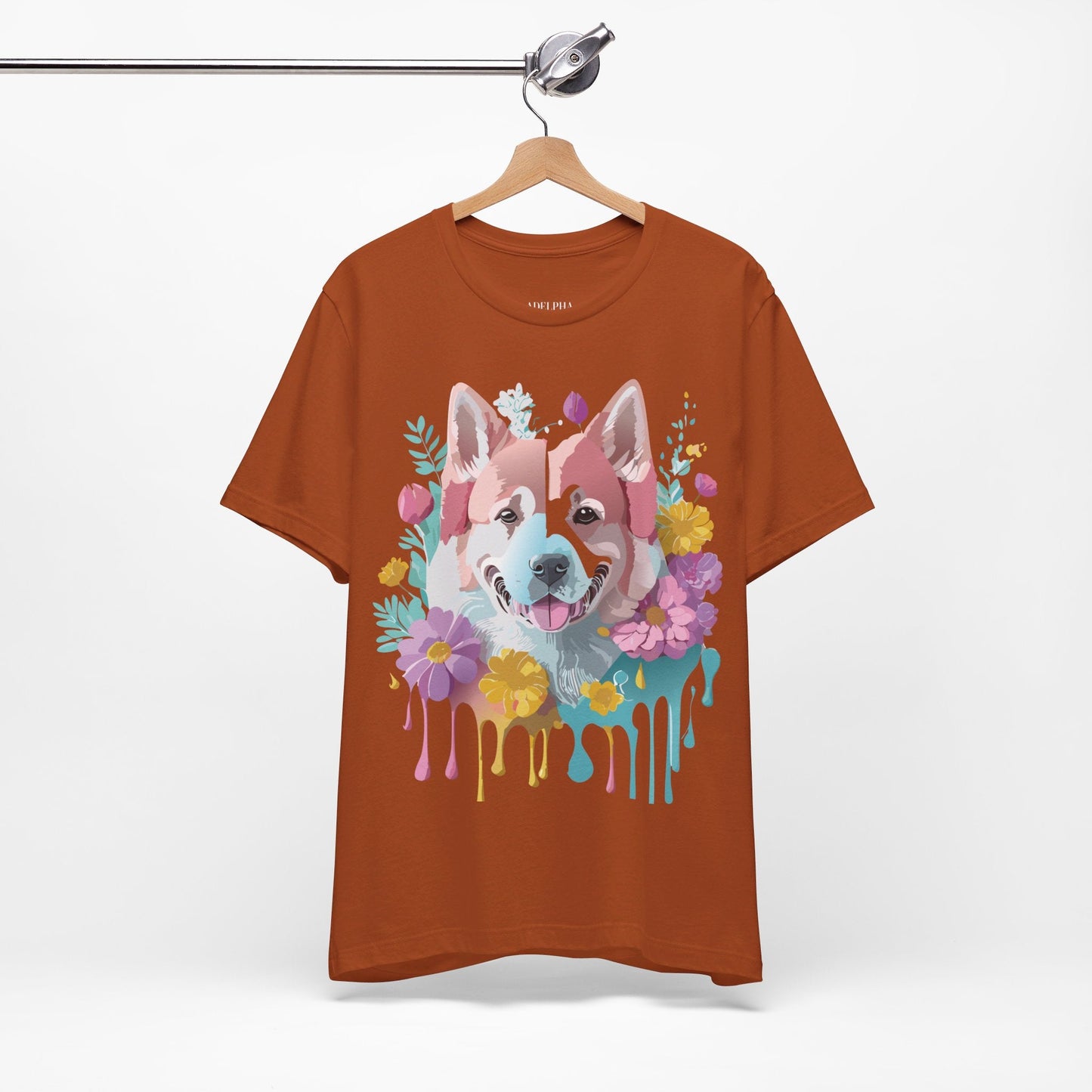 Dog Shirt Graphic Tee Unisex Short Sleeve Adelpha Art Design Vintage Inspired Artwork Edition