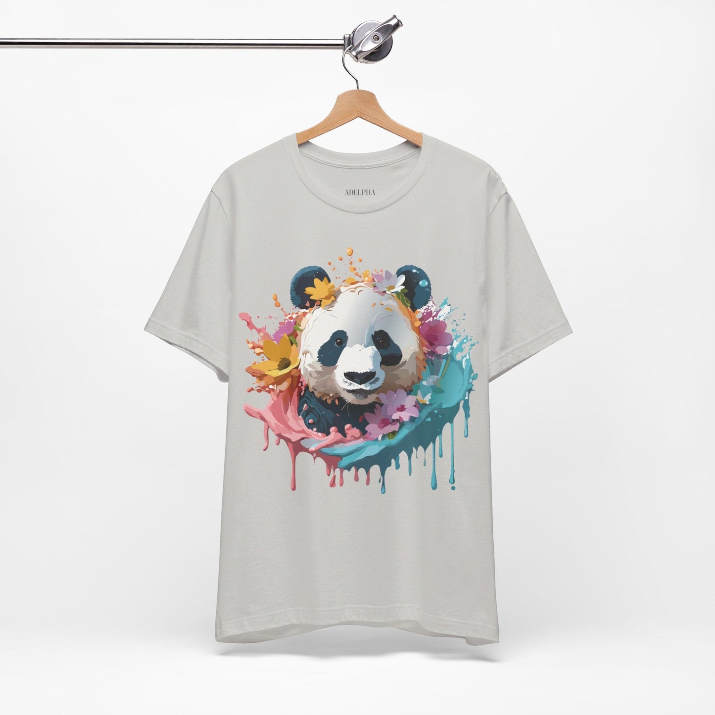 Panda Graphic Tee Unisex Jersey Short Sleeve Art Design Shirt By Adelpha Premium Casual Wear