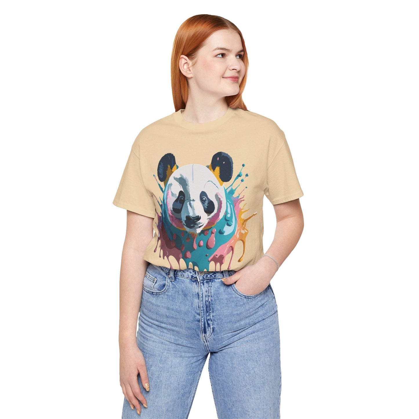 Panda Graphic T Shirt Unisex Jersey Short Sleeve Adelpha Vintage Inspired Art Tee Premium Quality
