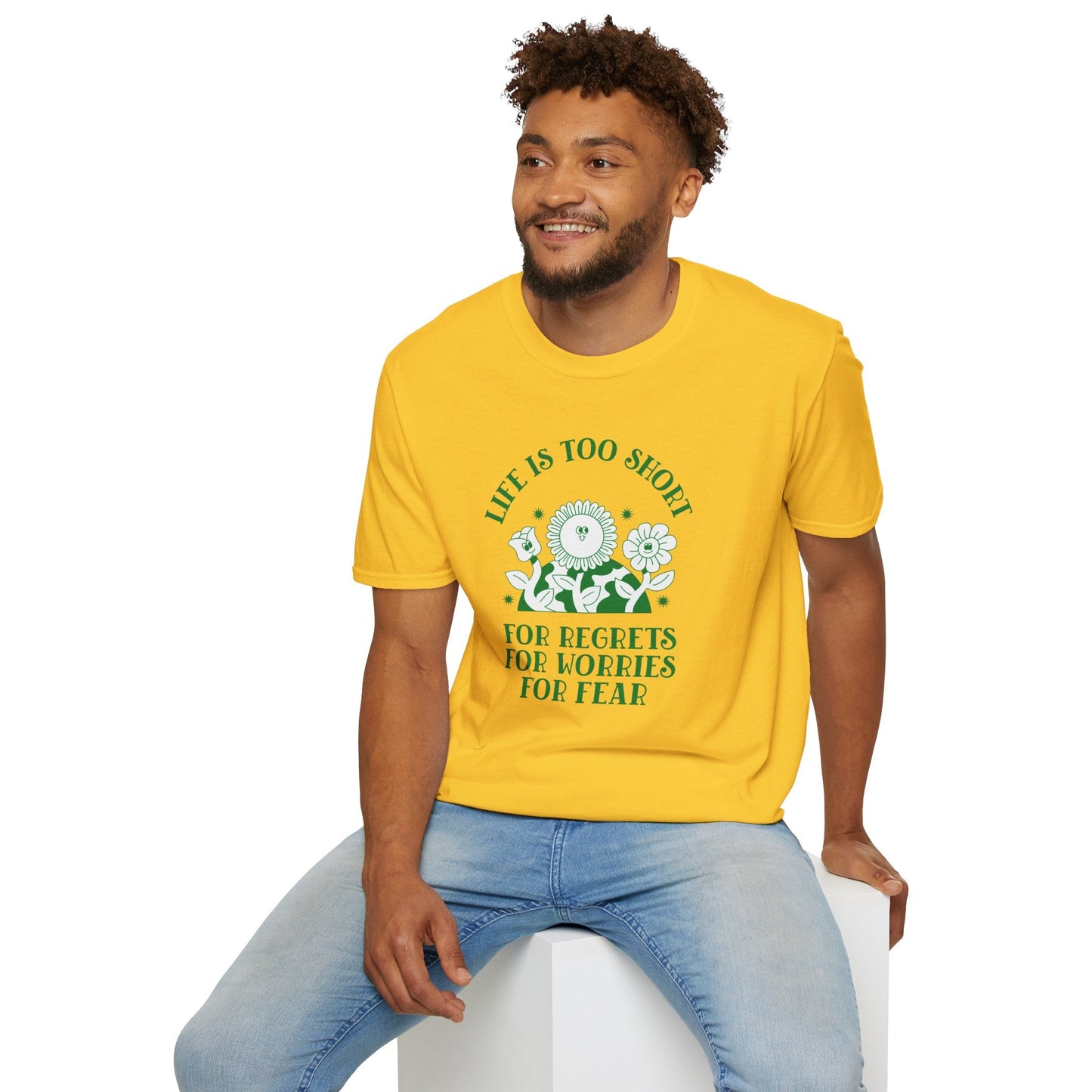 Positive Slogan T Shirts With Positive Words Tee Shirt Good Quotes Unisex Gildan Softstyle 64000 100 Percent Cotton