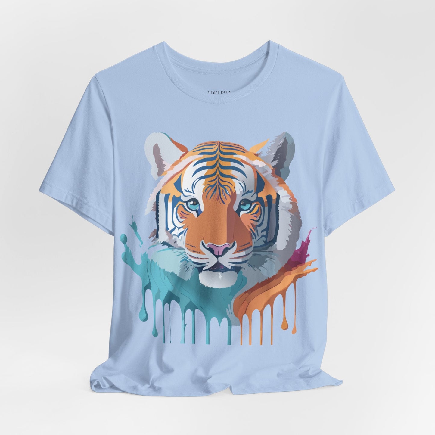 Tiger Graphic Tee Unisex Short Sleeve Shirt With Vintage Inspired Adelpha Artwork
