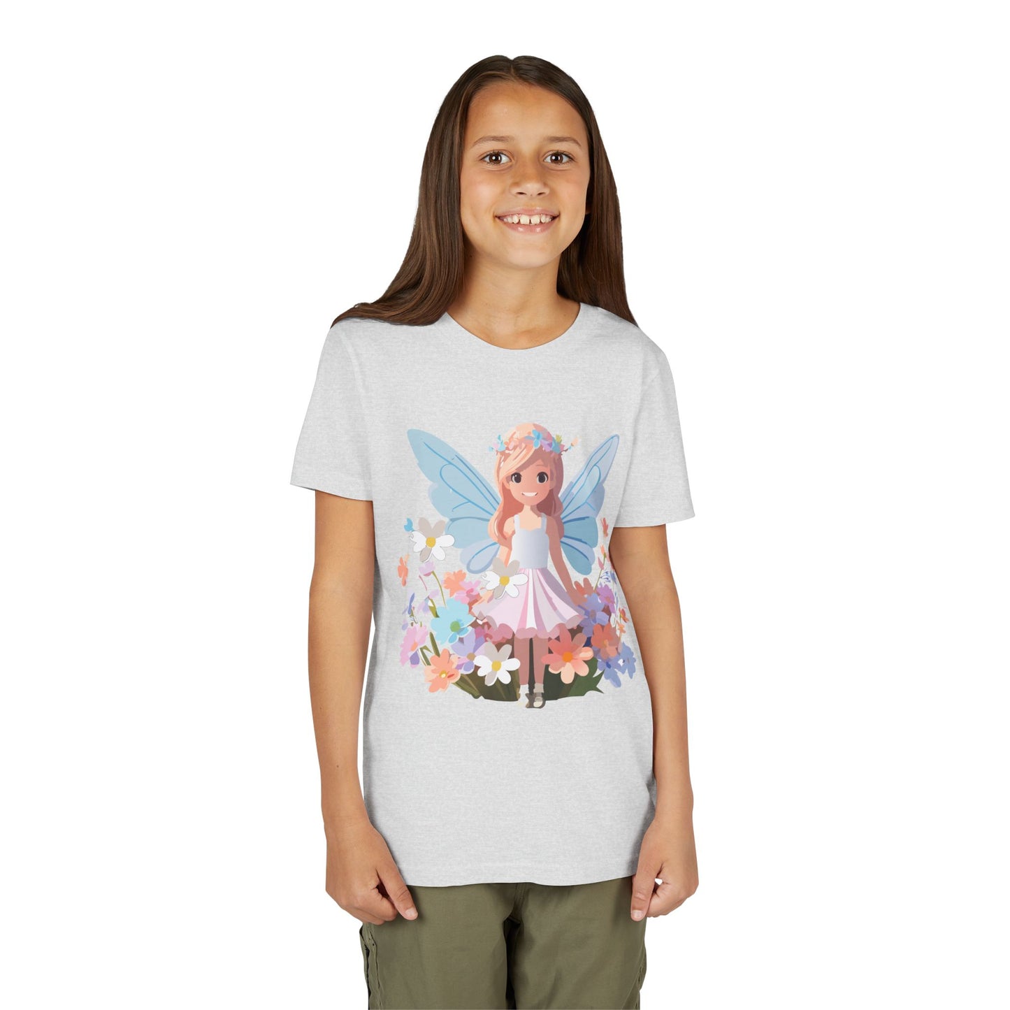 Enchanting Fairy Floral Youth Short Sleeve Tee - Perfect for Spring Celebrations (9-14)