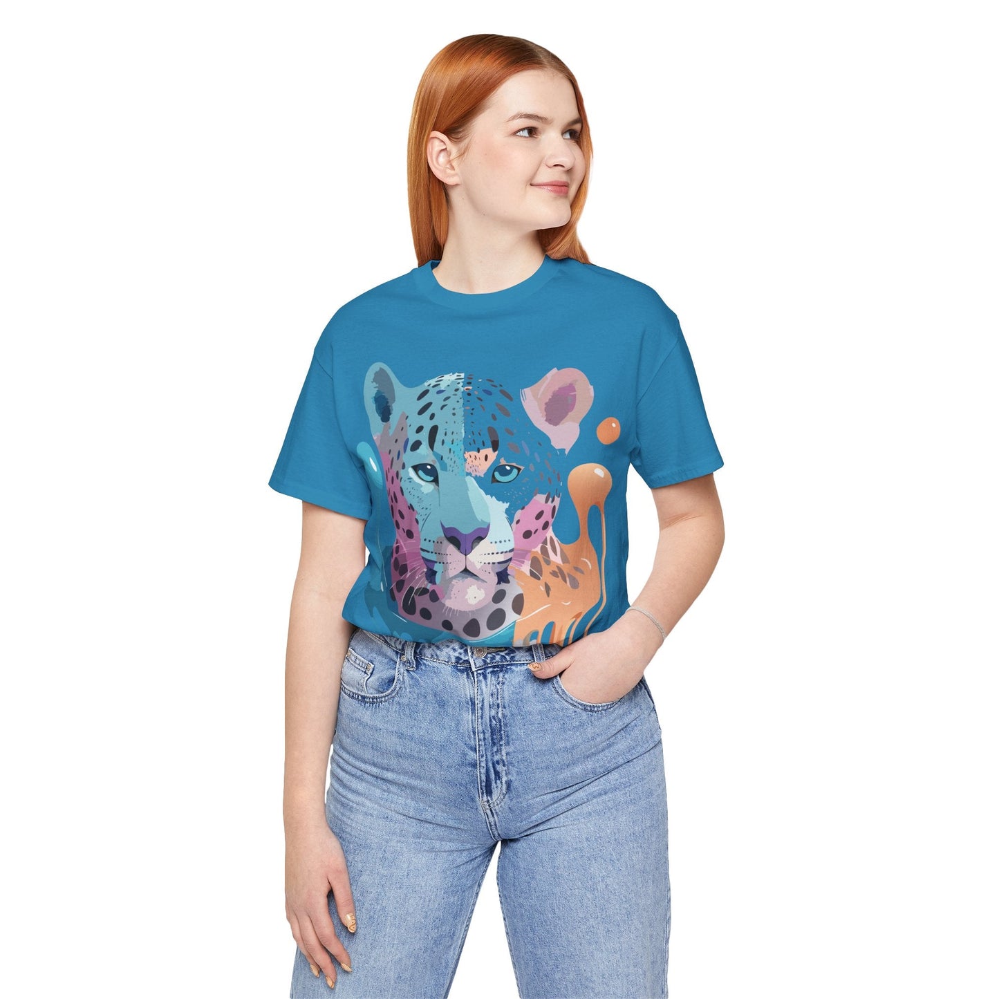Cheetah Graphic Unisex 100 Cotton Artwork Tee 7