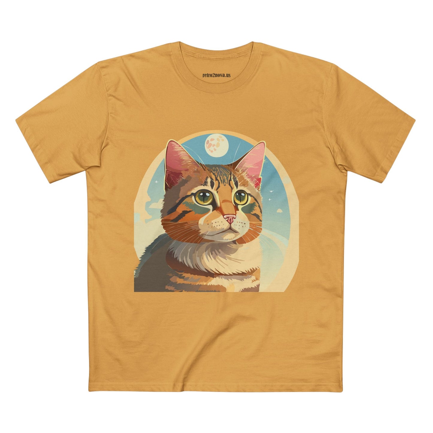 Cat Shirt Unisex Premium Cotton Tee With Original Cat Art Design Retro2Nova Soft Breathable Regular Fit