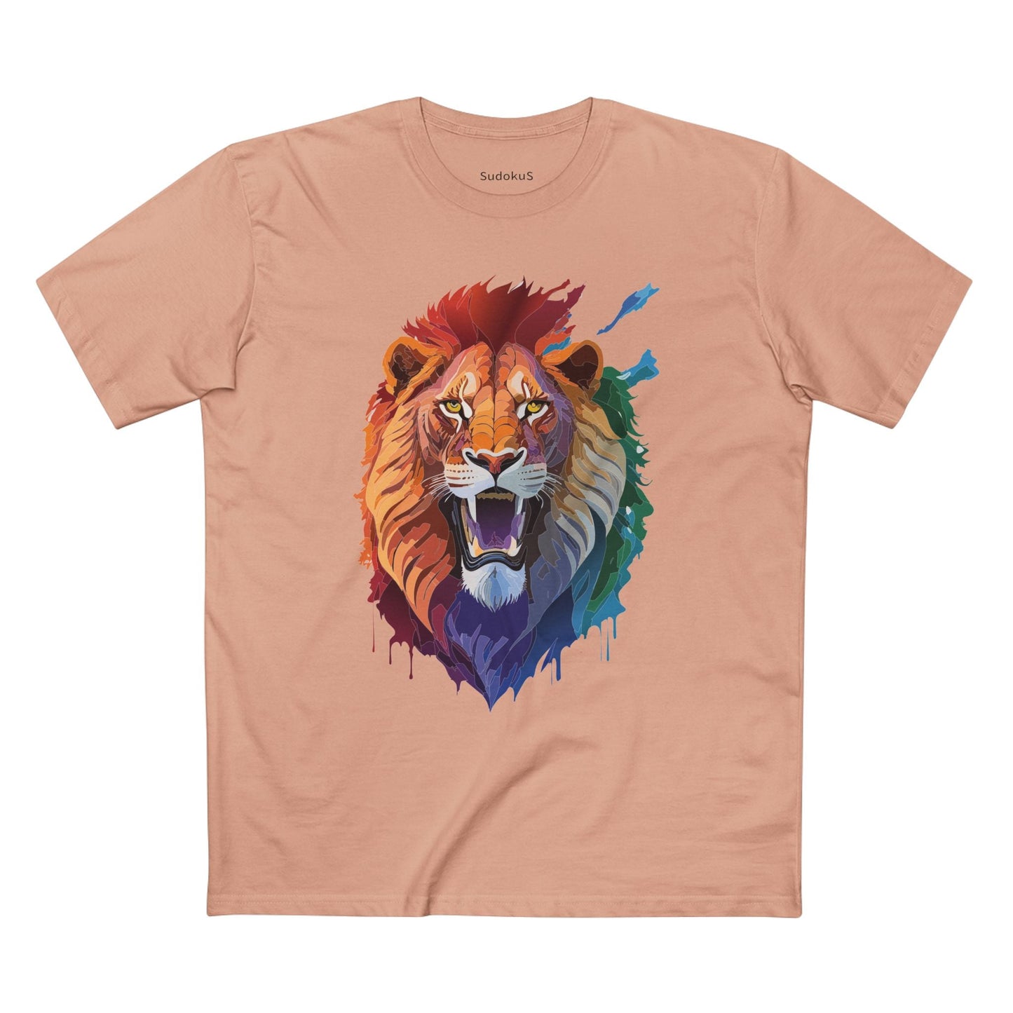 Lion Graphic Unisex 100 Cotton Staple Tee with Animal Design Artwork 29