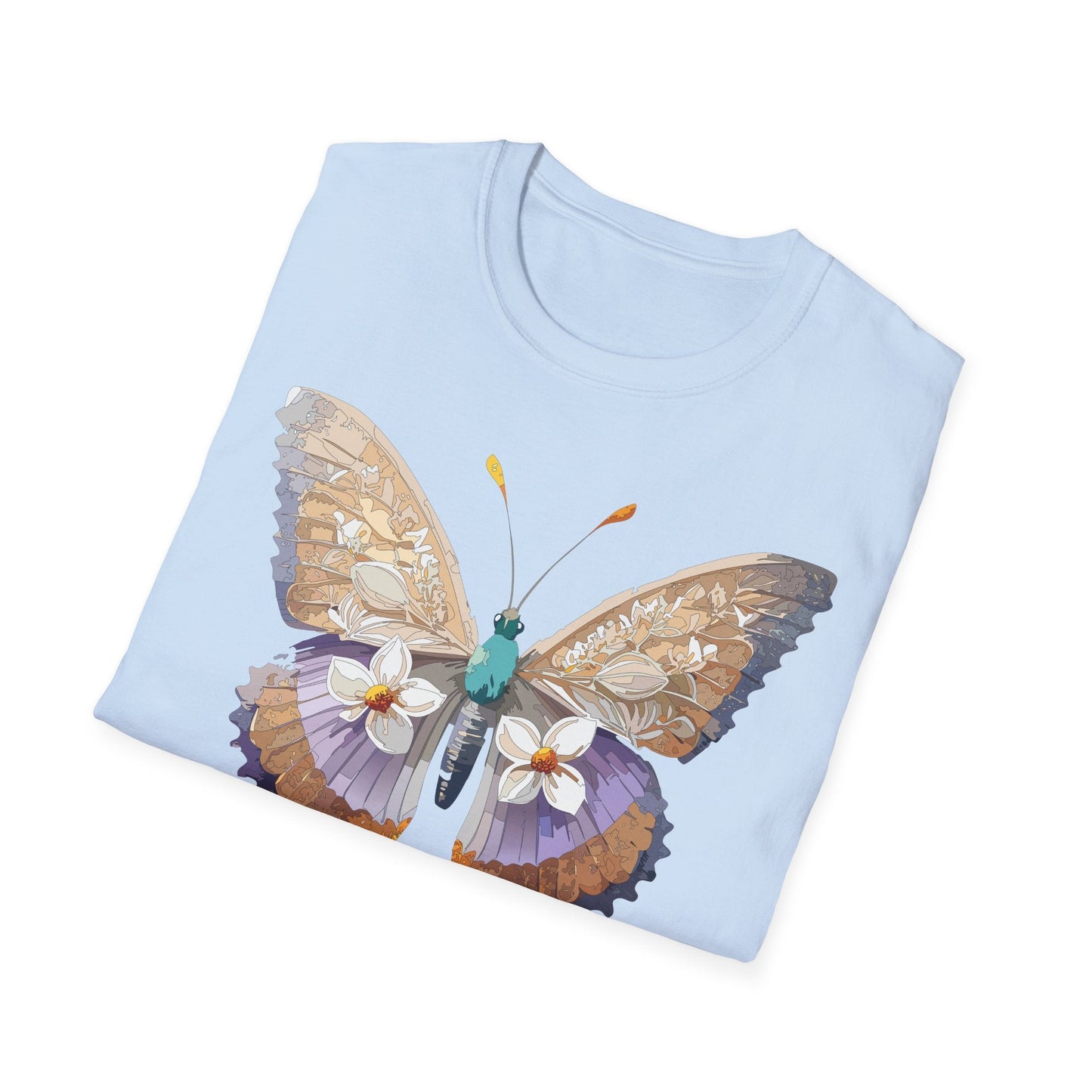 Butterfly Shirt Unisex T Shirt With Monarch Design Softstyle Gildan 64000 100 Percent Cotton Tee