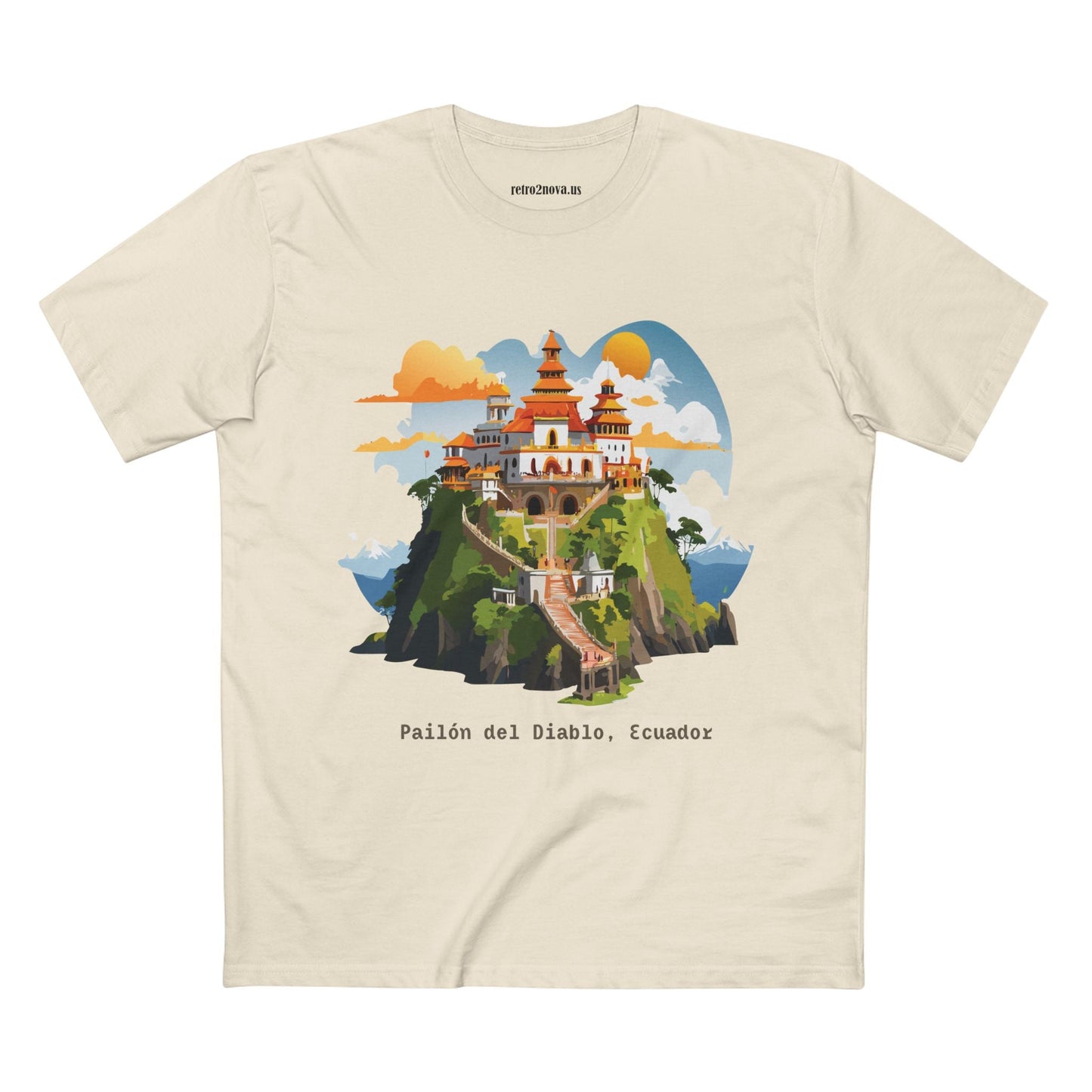 Travel Shirt Unisex Premium Cotton Tee With Original Art Design From Retro2Nova Ecuador Inspired