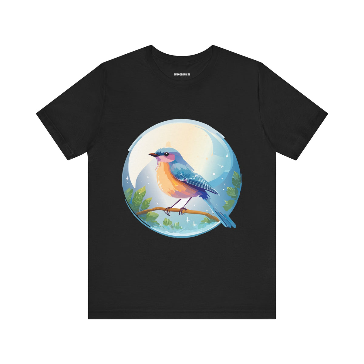 Bird Graphic Unisex Cotton Bella+Canvas Tee with Animal Design ab4