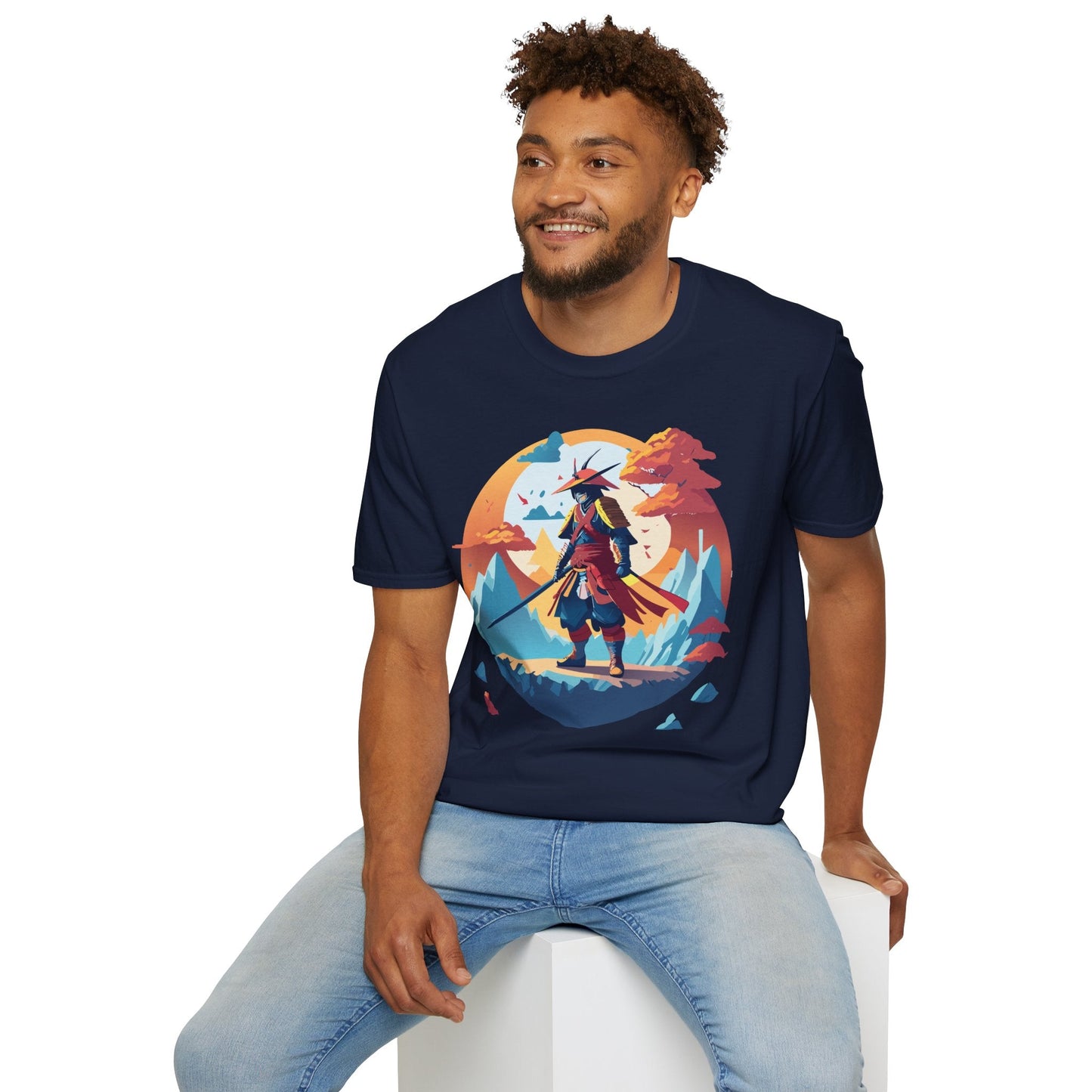 Samurai Shirt Unisex Tee Gildan Softstyle 64000 100 Percent Ring Spun Cotton Lightweight