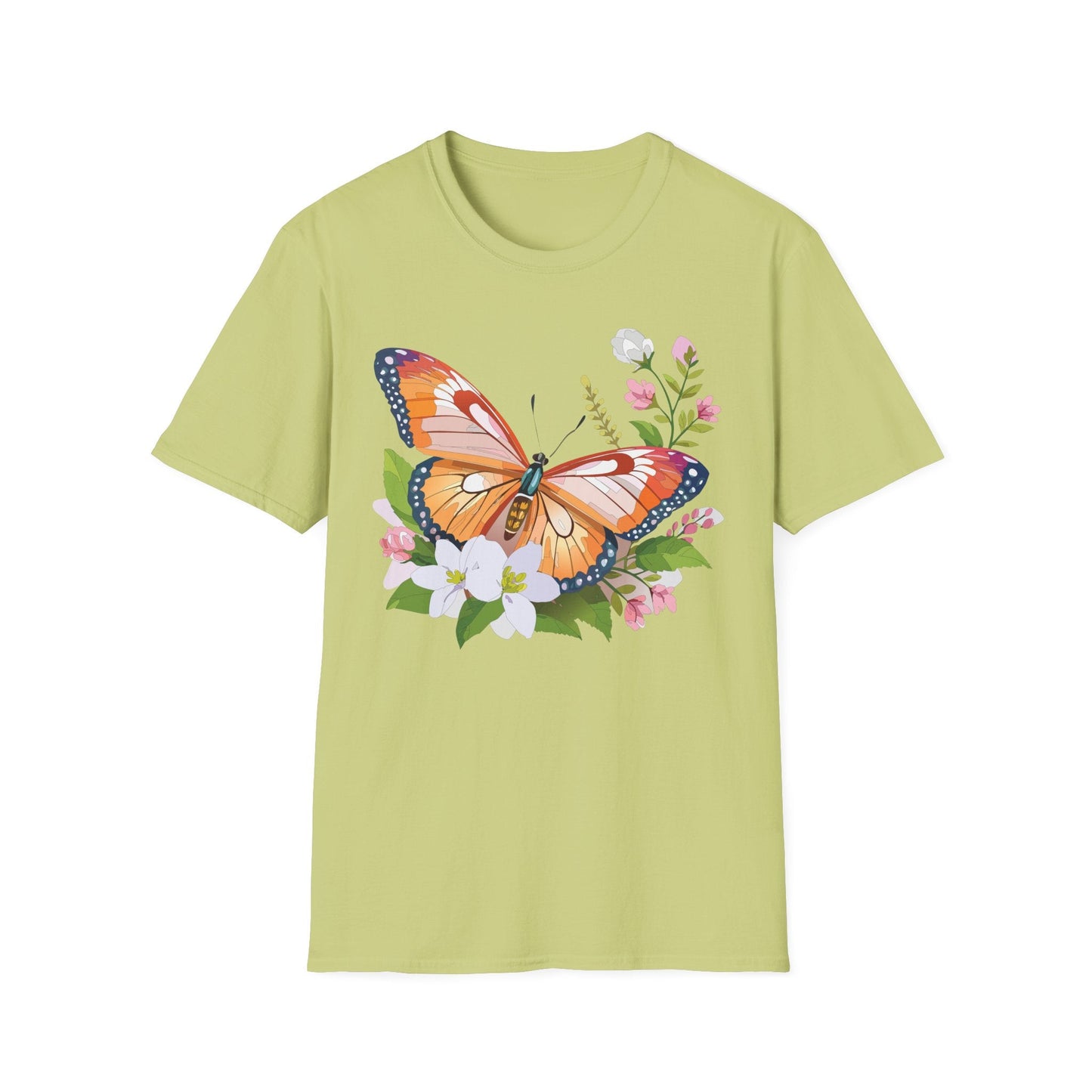 Butterfly Shirt Unisex T Shirt Gildan 64000 Softstyle 100 Percent Ring Spun Cotton