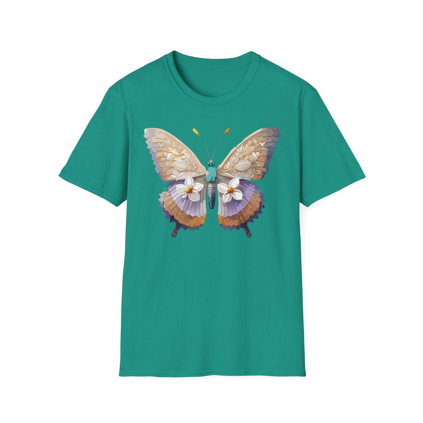Butterfly Shirt Unisex T Shirt With Monarch Design Softstyle Gildan 64000 100 Percent Cotton Tee