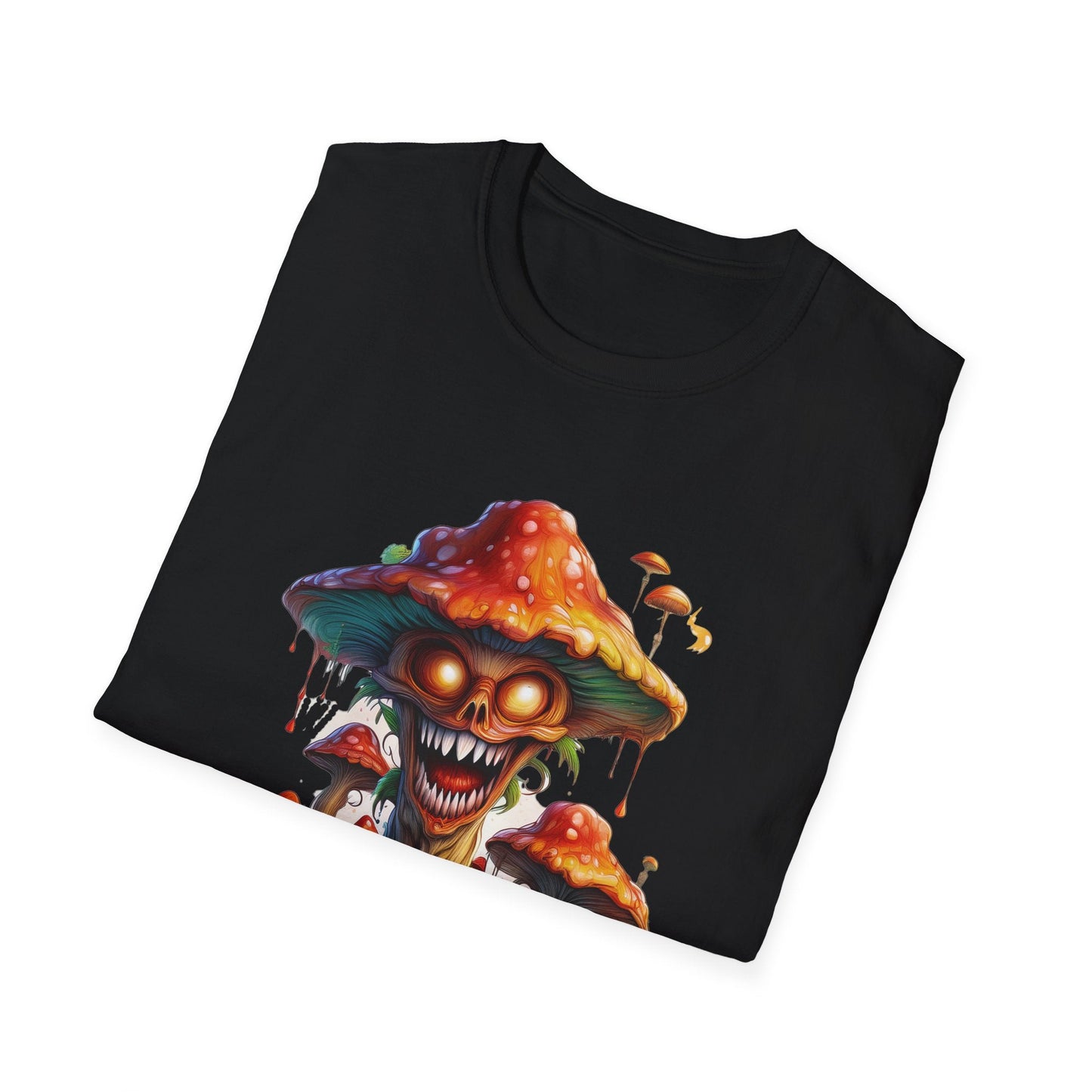 Mashroom Tee Shirt Unisex Softstyle 64000 100% Ring Spun Cotton with Funny Mushroom Artwork